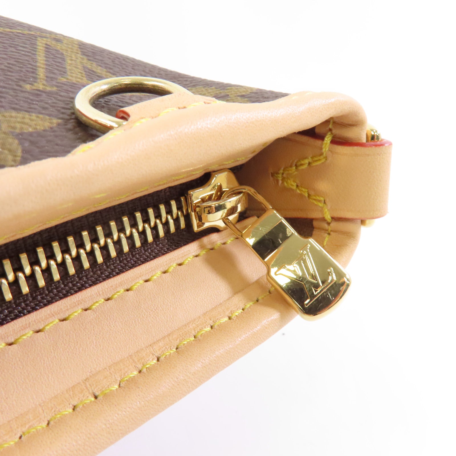 LOUIS VUITTON Monogram Neverfull BB金扣手挽肩背兩用袋棕色