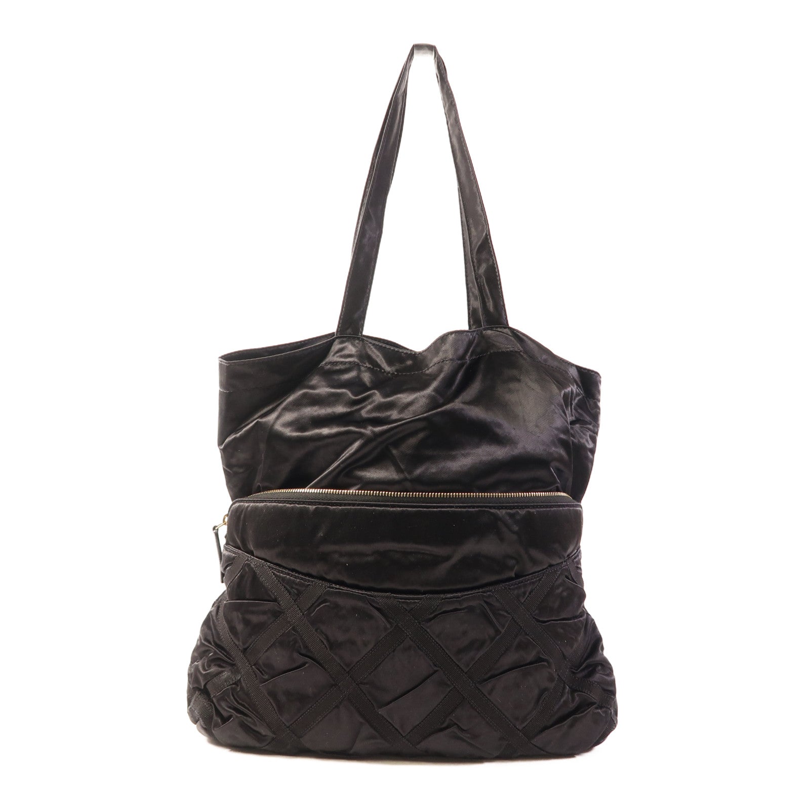 CHANEL 尼龍Tote Bag金扣手挽袋