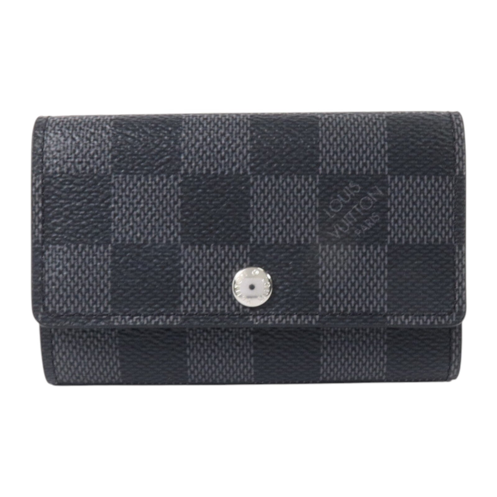 LOUIS VUITTON Damier Graphite Key Case 6銀扣鎖匙套