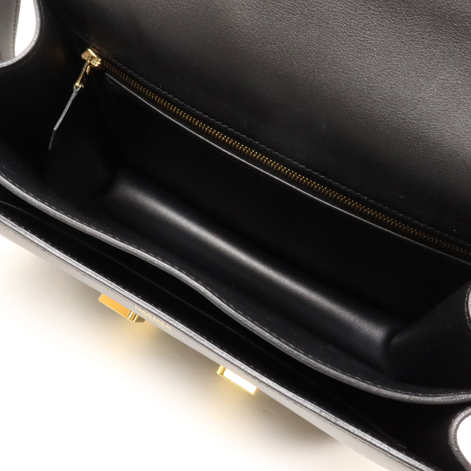 HERMES Swift皮革Constance 24肩背袋Noir