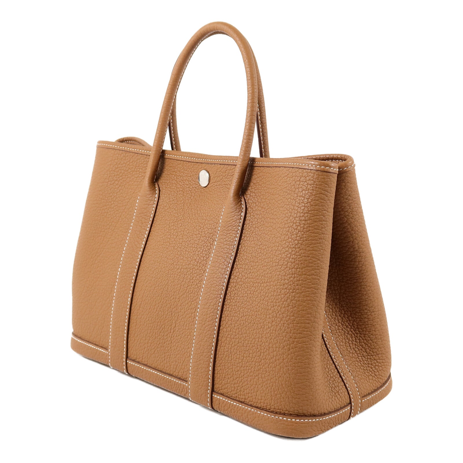 HERMES Negonda皮革Garden Party TPM手挽袋Gold