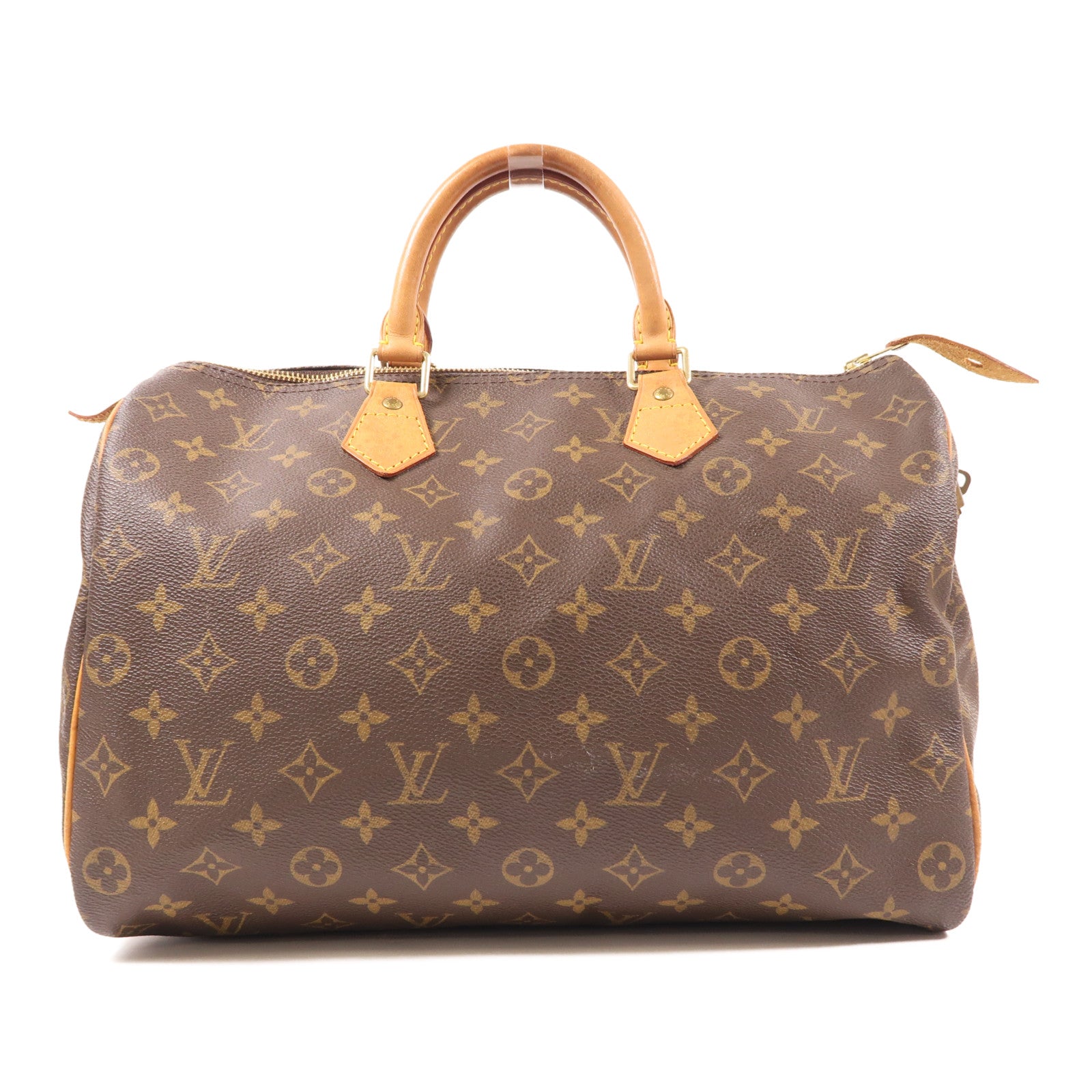 LOUIS VUITTON Monogram Speedy 35金扣手挽袋