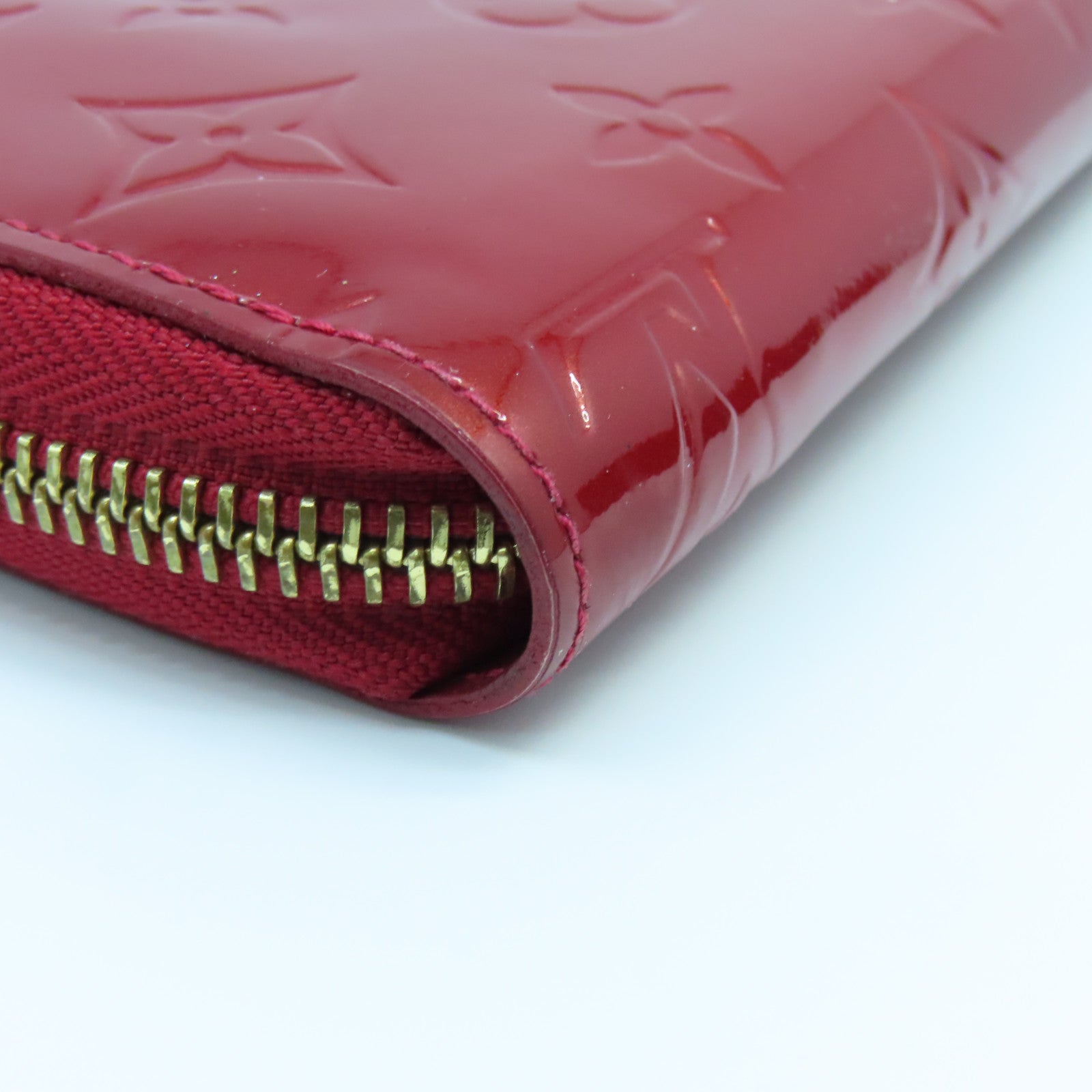 LOUIS VUITTON 【激減優惠】Monogram Vernis Zipper Long Wallet金扣長錢包紅色