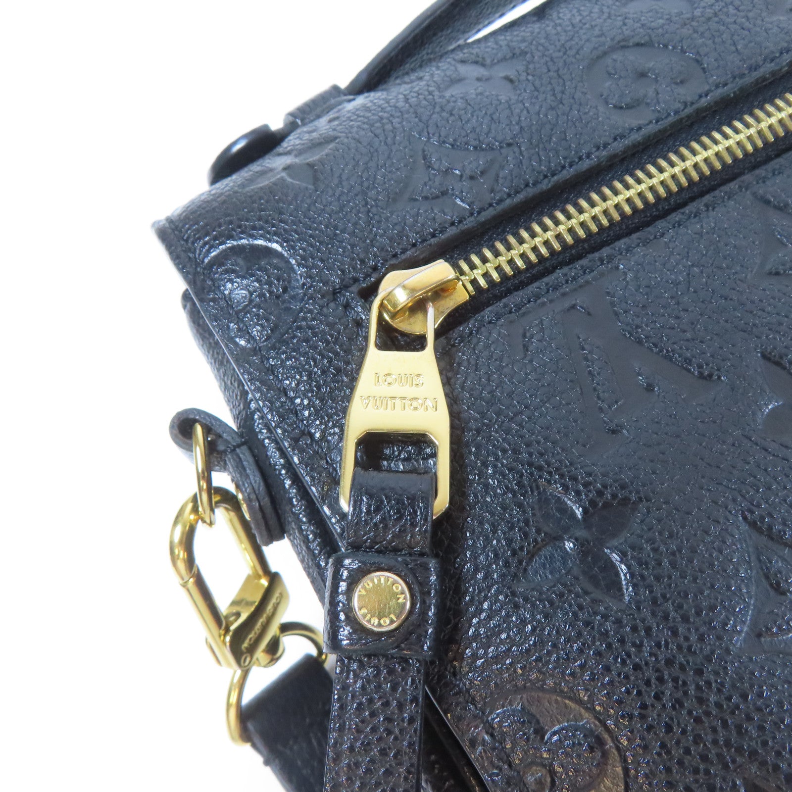 LOUIS VUITTON 【清倉大減價】Monogram Empreintc Pochette Metis金扣肩背袋黑色