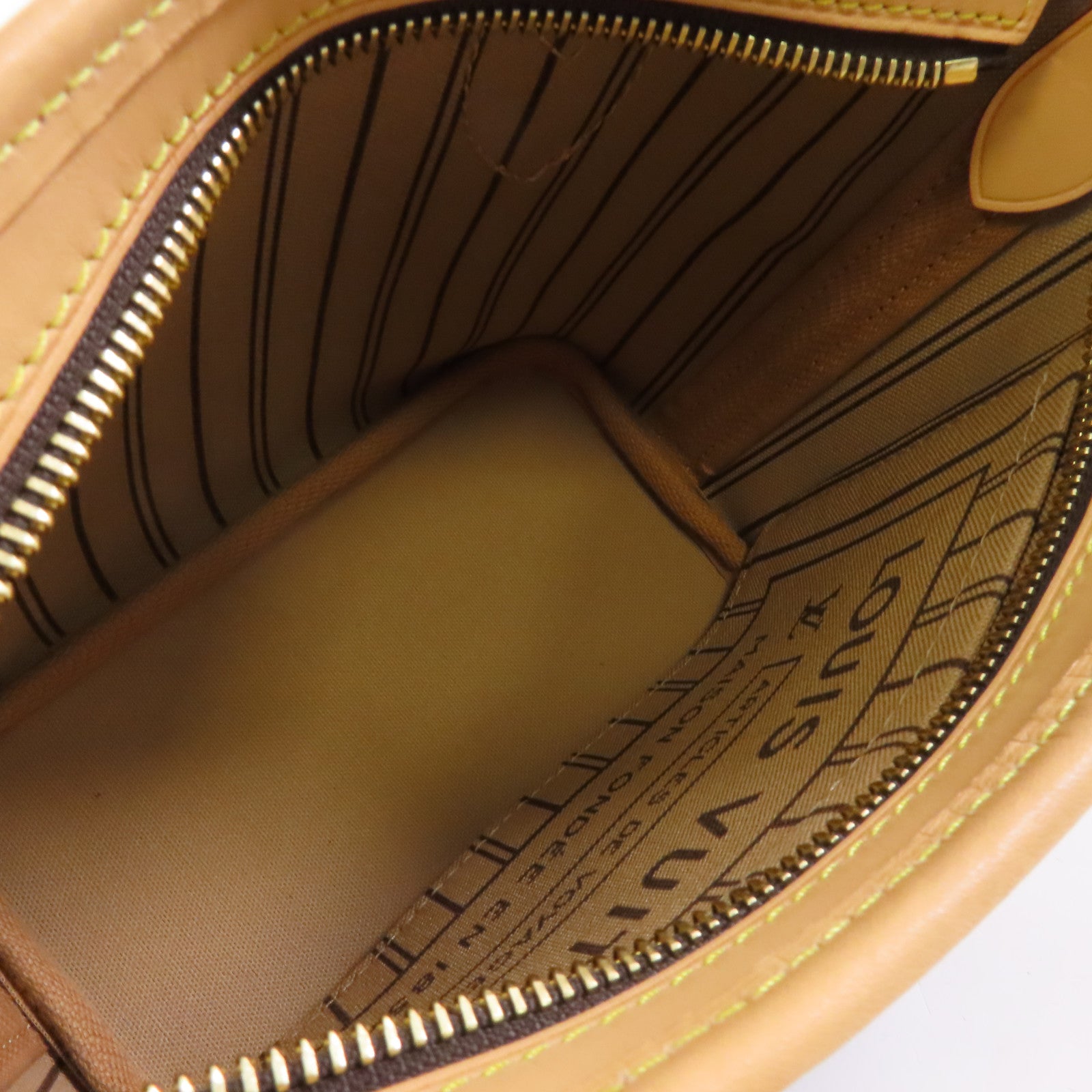 LOUIS VUITTON Monogram Neverfull BB金扣手挽肩背兩用袋棕色