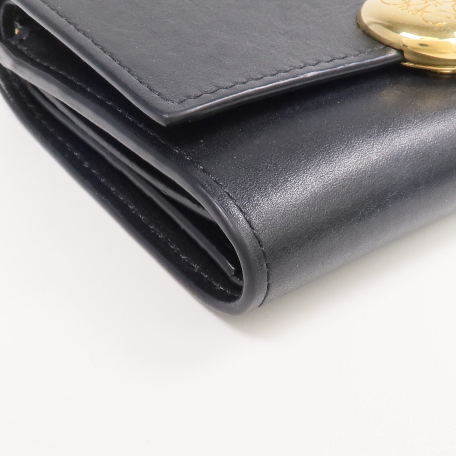 LOEWE 牛皮皮革Pebble Small Vertical Wallet金扣錢包