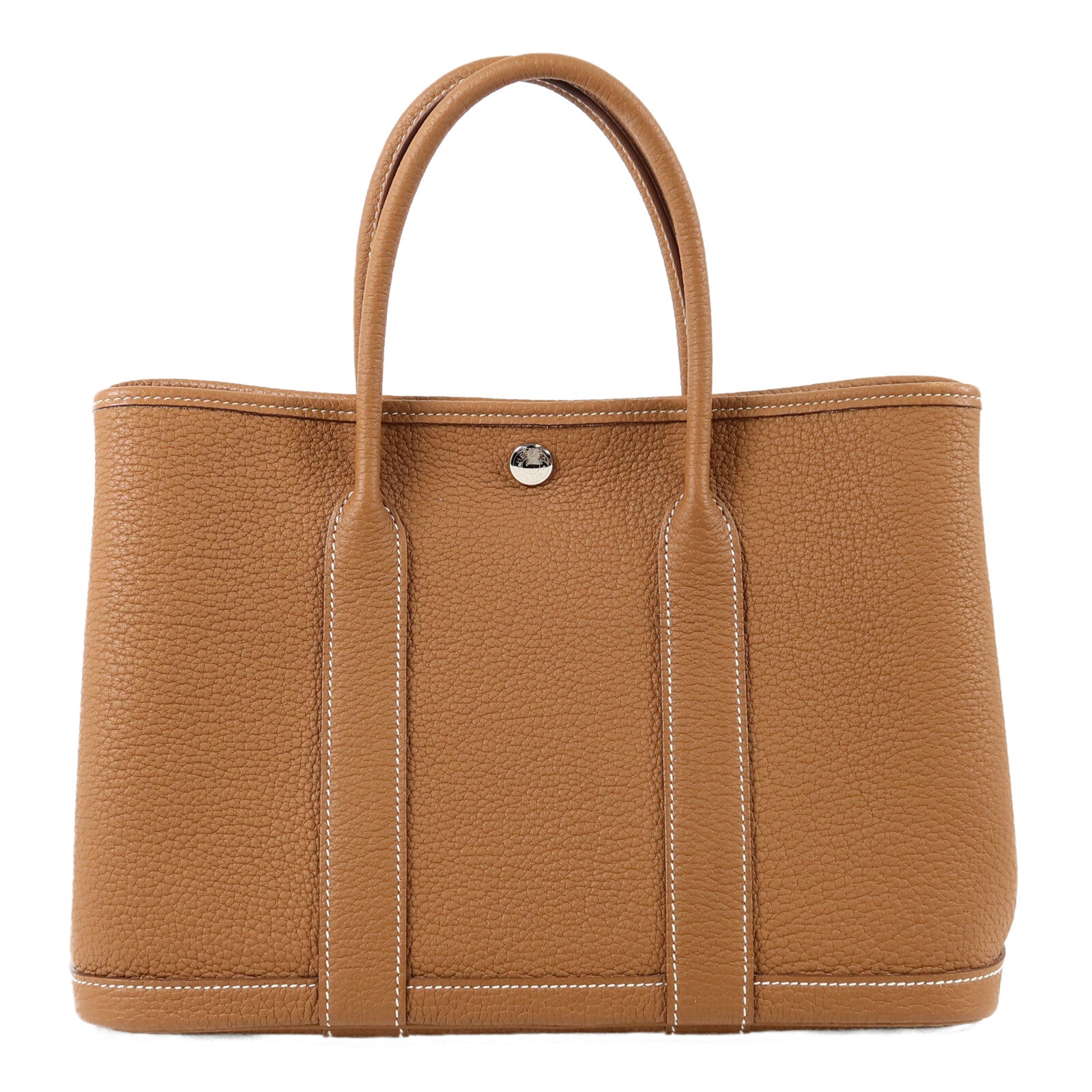 HERMES Negonda皮革Garden Party TPM手挽袋Gold