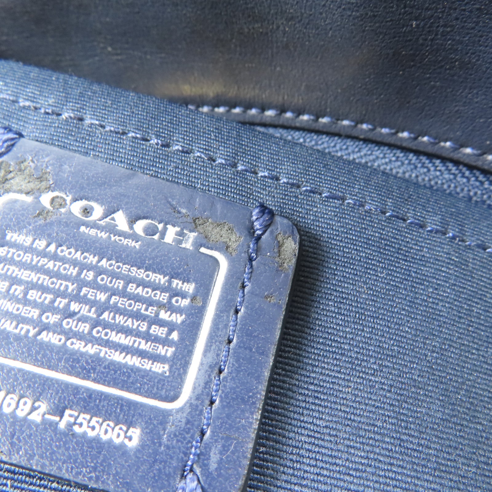 COACH 牛皮皮革2 Way Bag銀扣手挽肩背兩用袋
