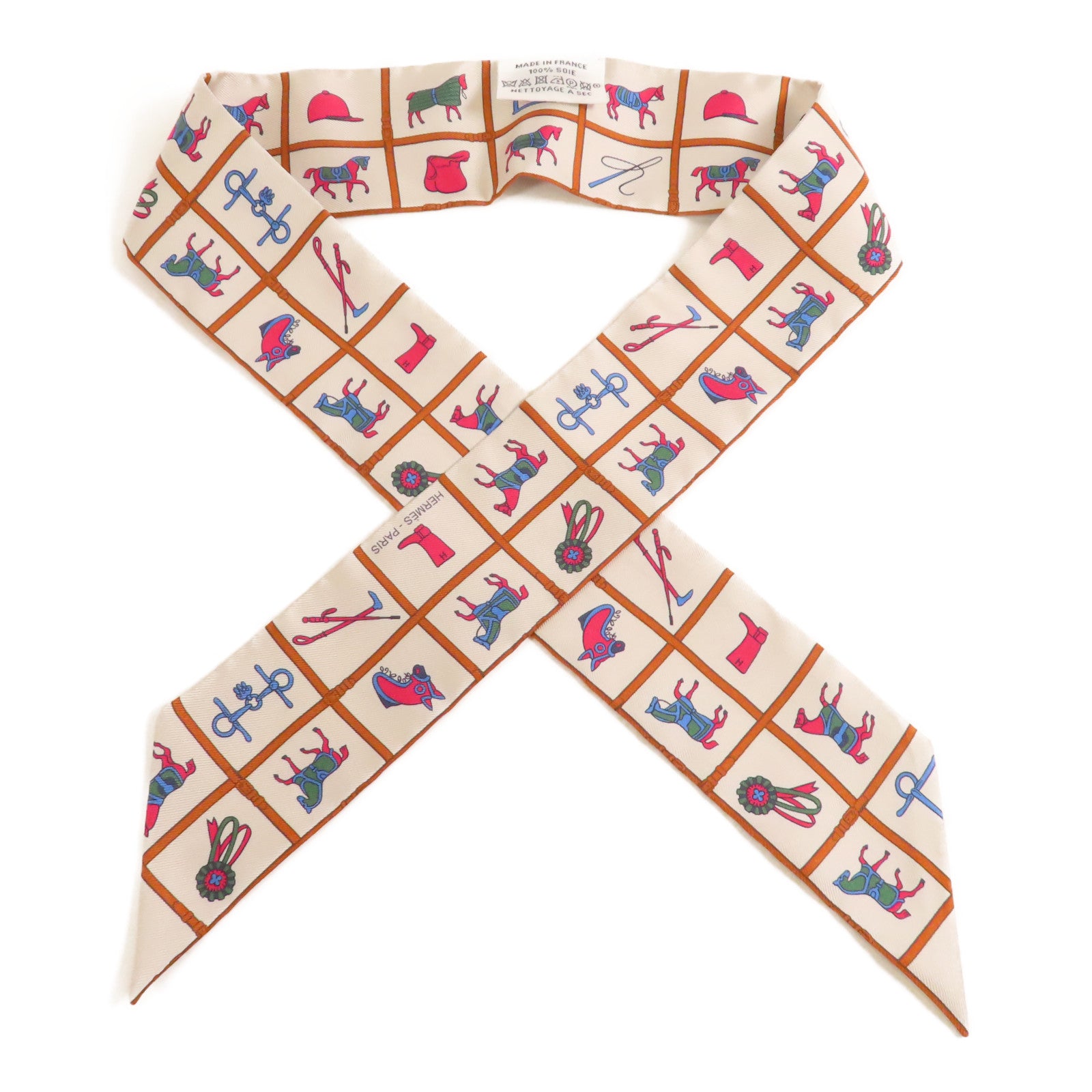 HERMES Twilly Scarf Scarves Silk Multicolor