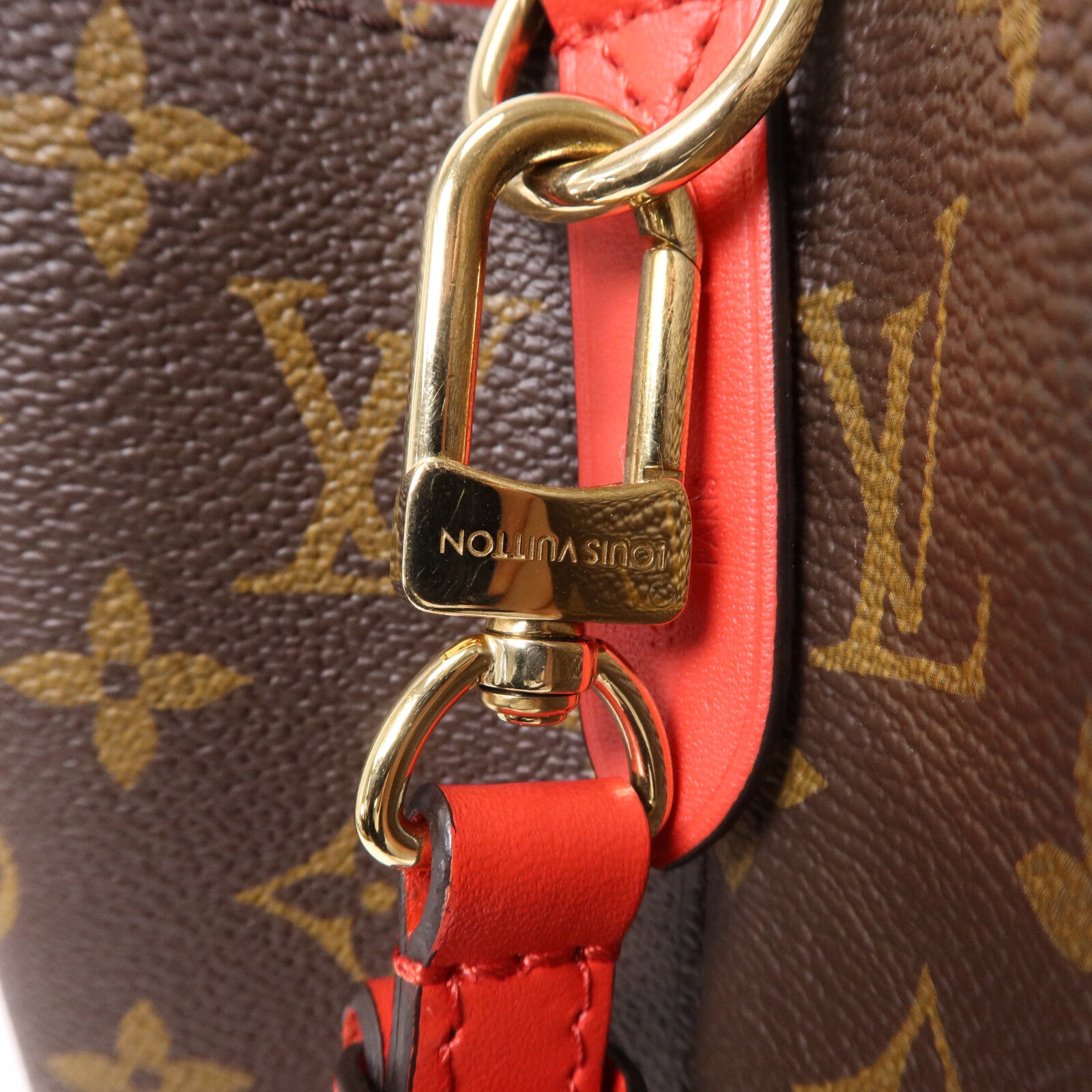 LOUIS VUITTON Monogram Neo Noe Bucket Bag金扣肩背袋Coquelicot
