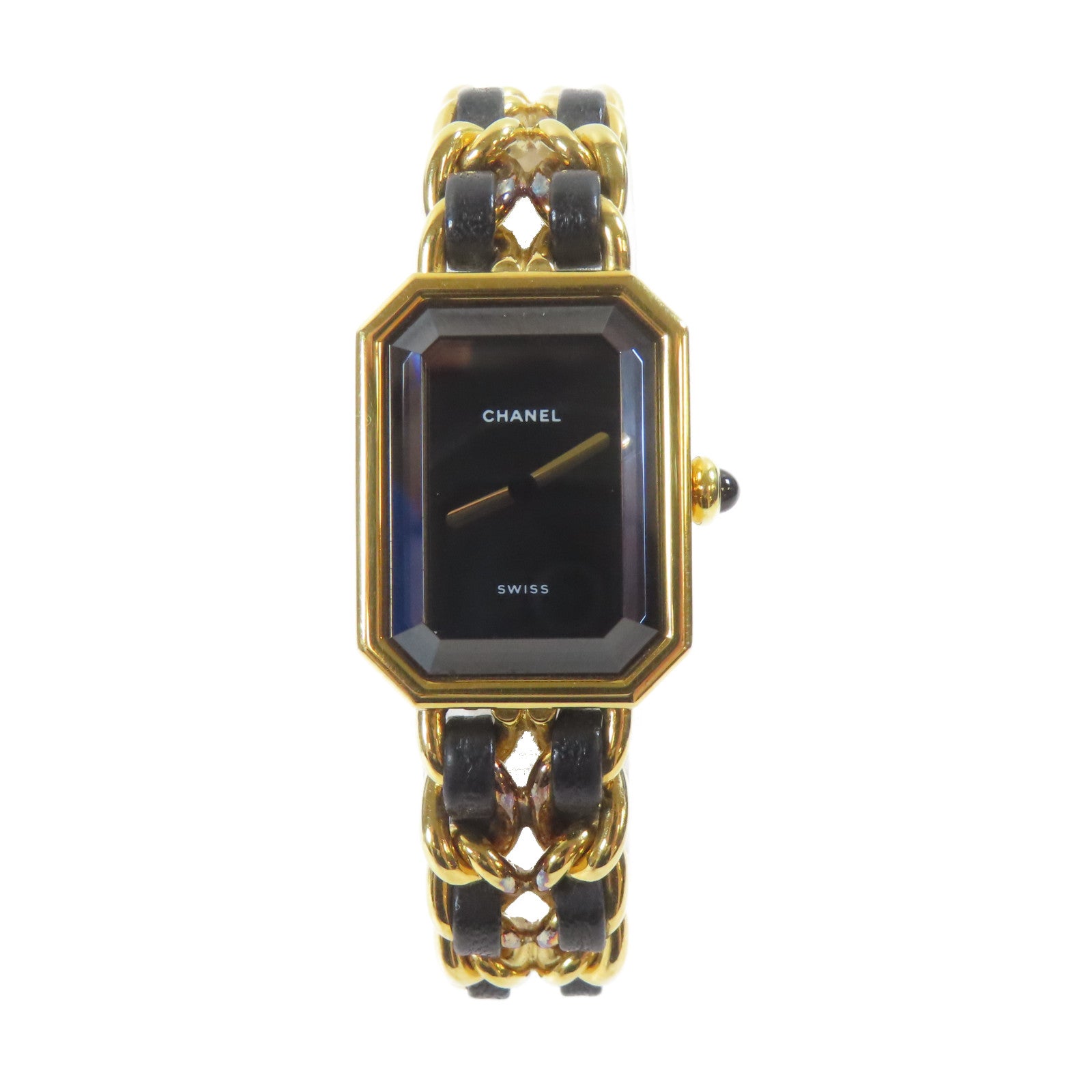 CHANEL Premiere M鍍金手錶石英機芯黑色