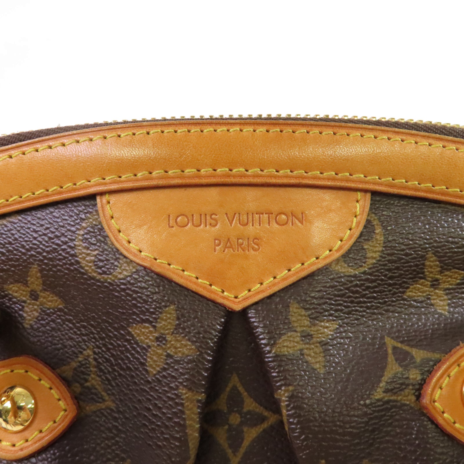 LOUIS VUITTON 【激減優惠】Monogram Tivoli GM Hand Bag金扣手挽袋啡色