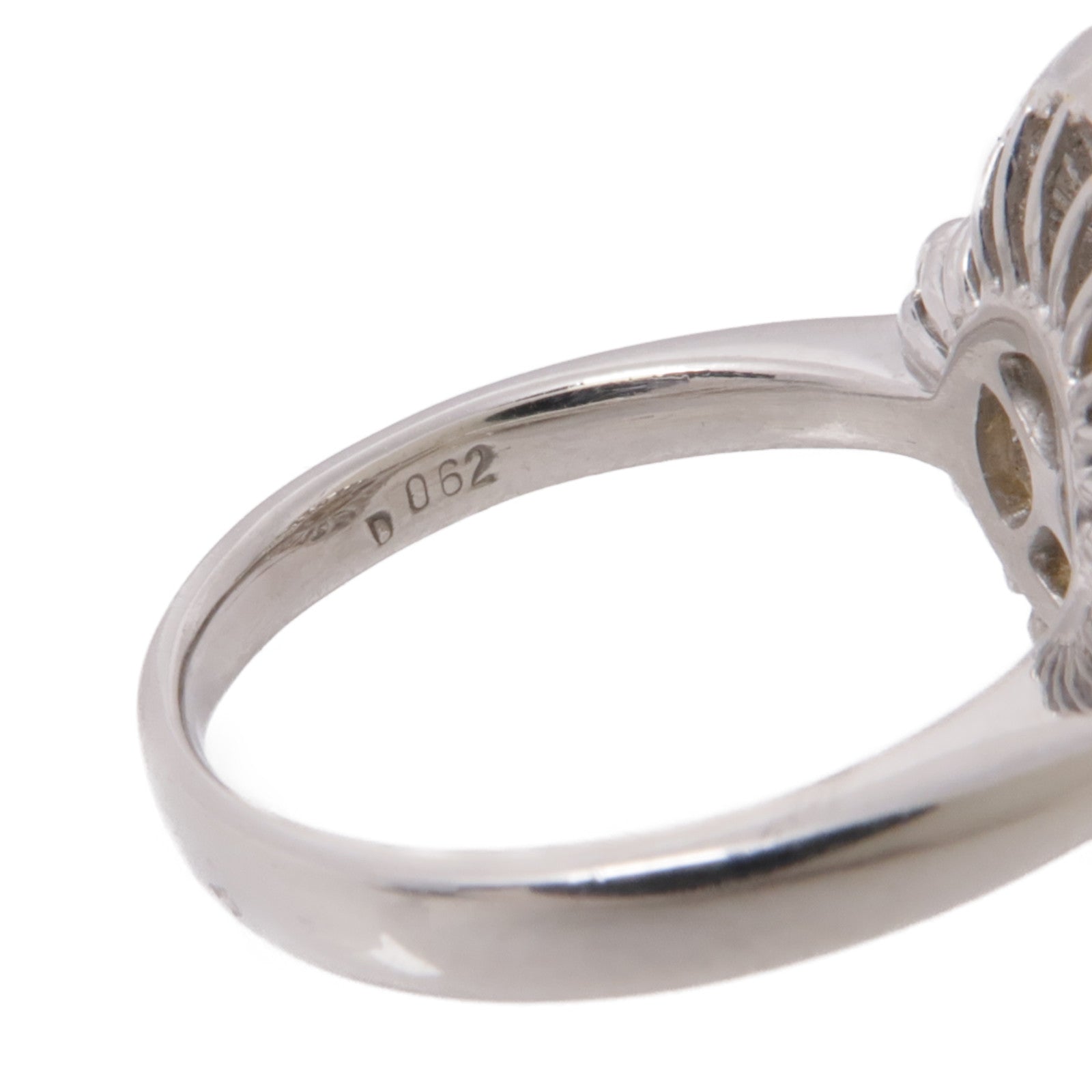 JEWELRY PT900鉑金Pearl Diamond Ring珍珠/鑽石戒指US#6