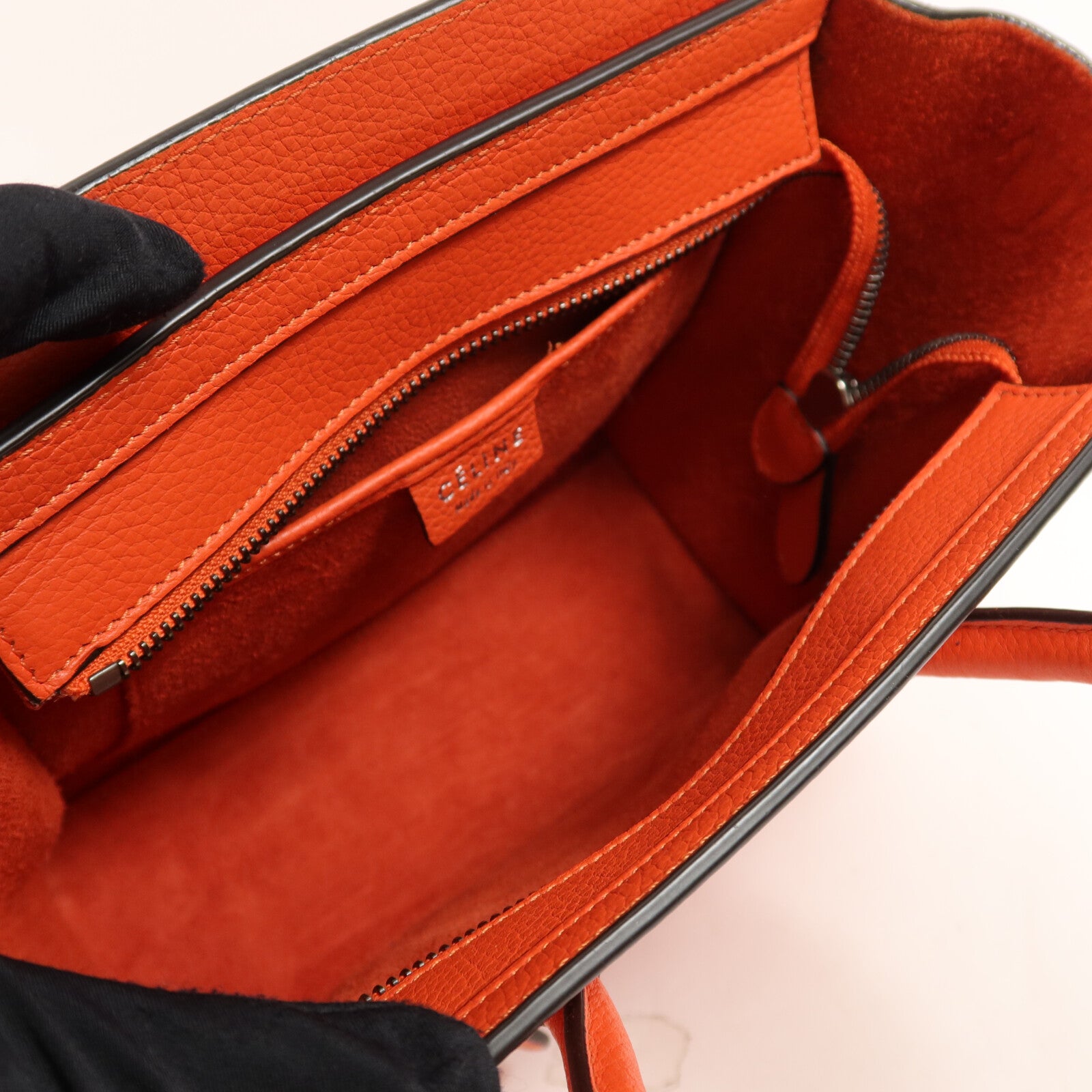 CELINE 牛皮皮革Nano Luggage手挽肩背兩用袋