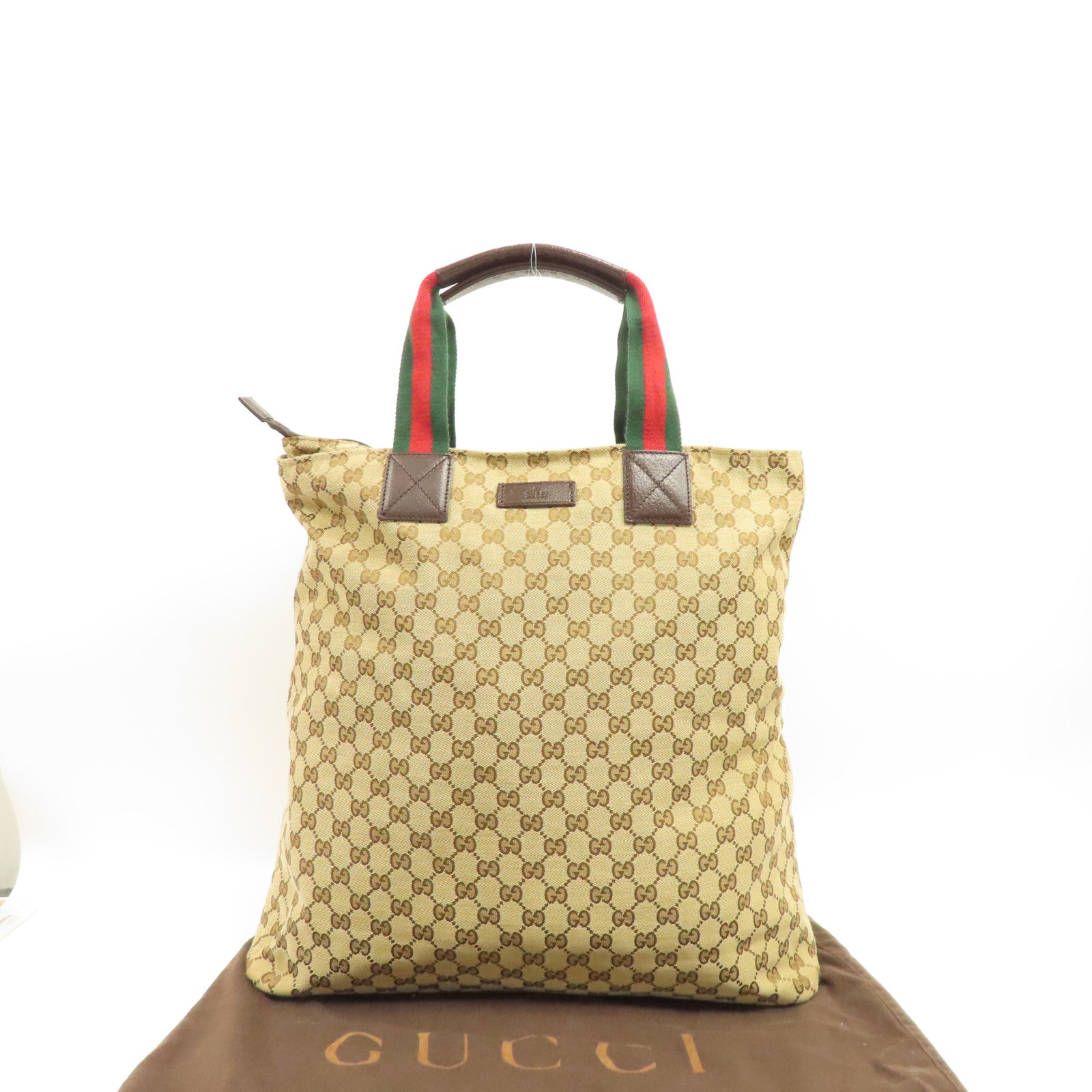 GUCCI 【激減優惠】帆布Tote Bag手挽袋啡色