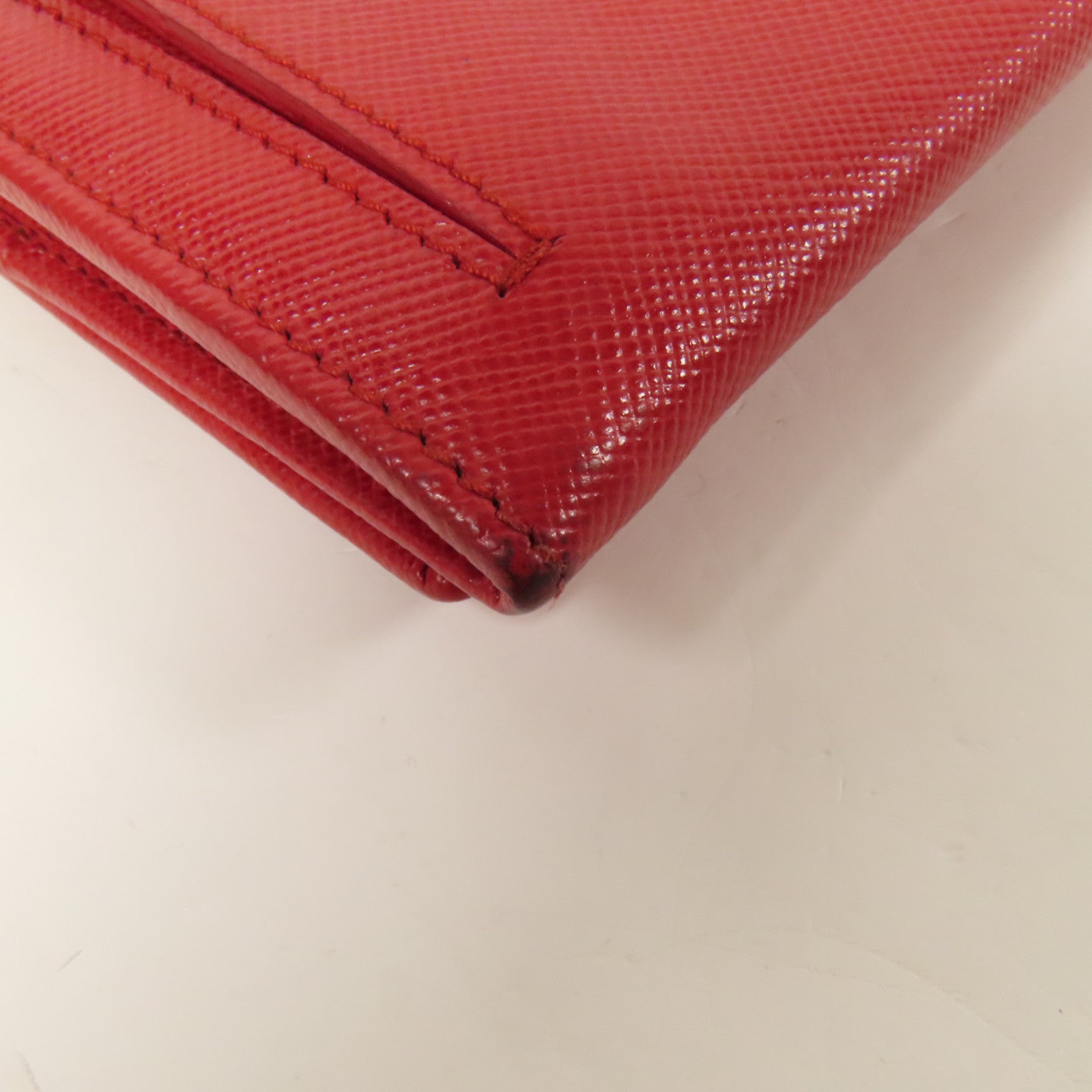 PRADA 【激減優惠】Saffiano皮革Long Wallet金扣長錢包