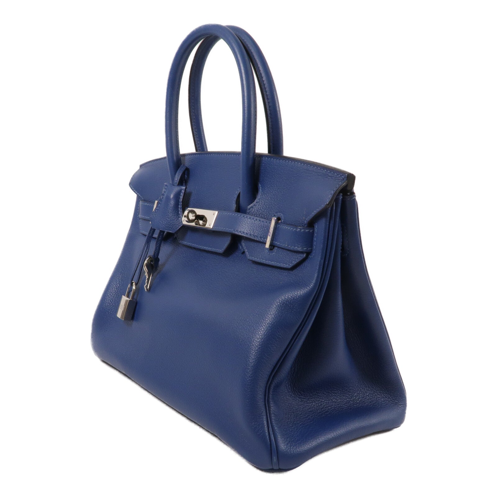 HERMES Novillo皮革Birkin 30手挽袋Deep Bleu