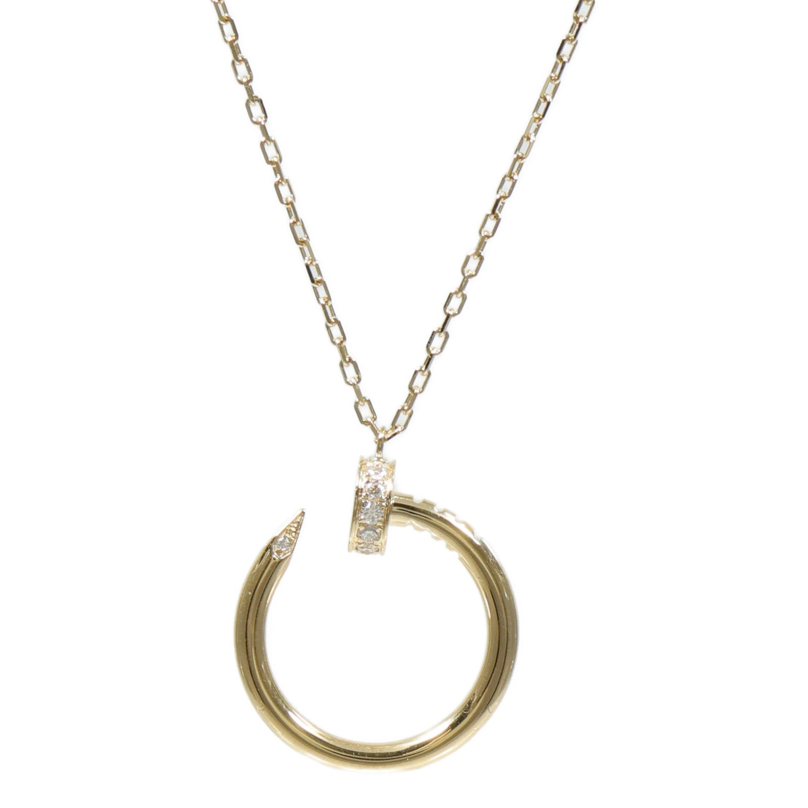 CARTIER 18K黃金Juste Un Clou Necklace鑽石項鍊