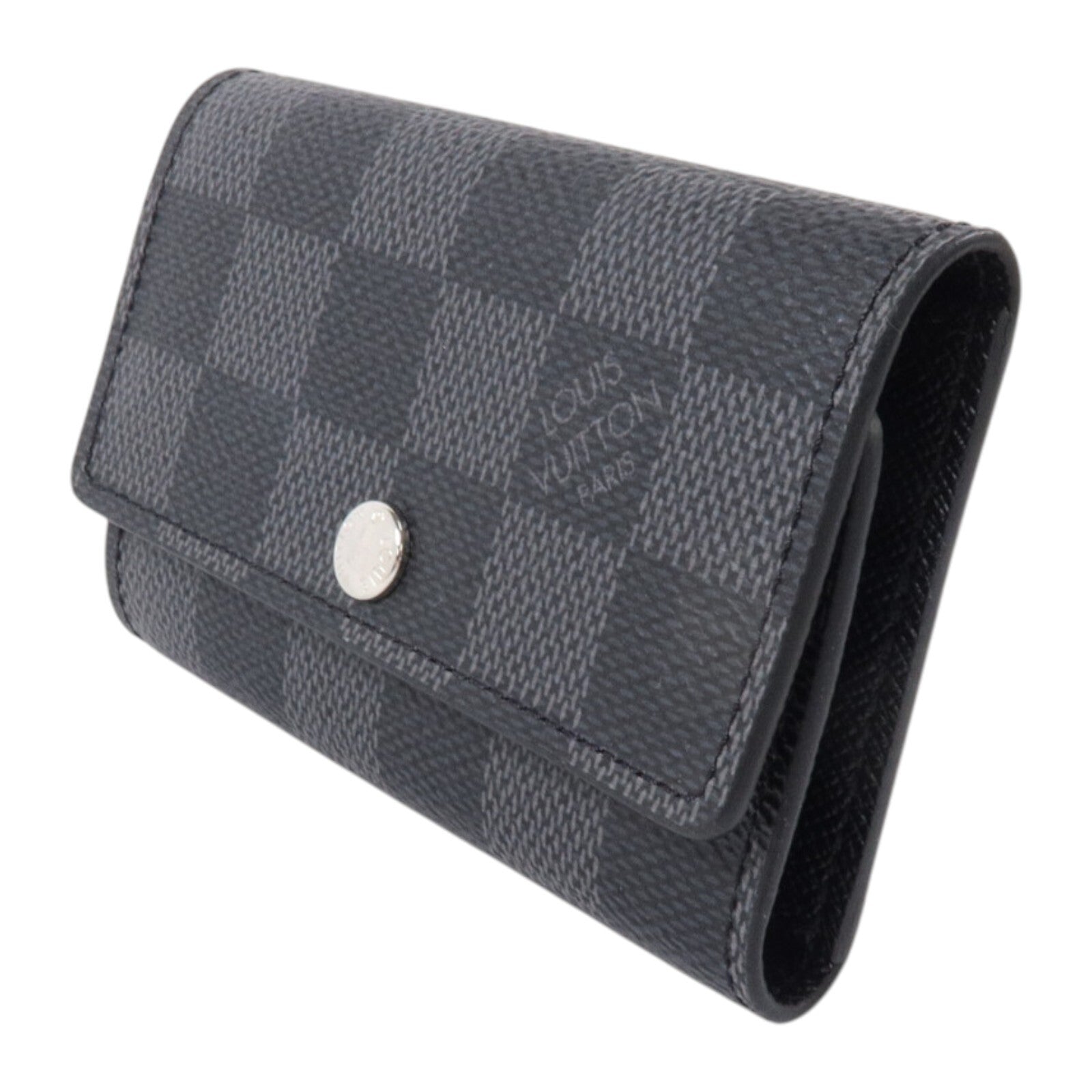 LOUIS VUITTON Damier Graphite Key Case 6銀扣鎖匙套