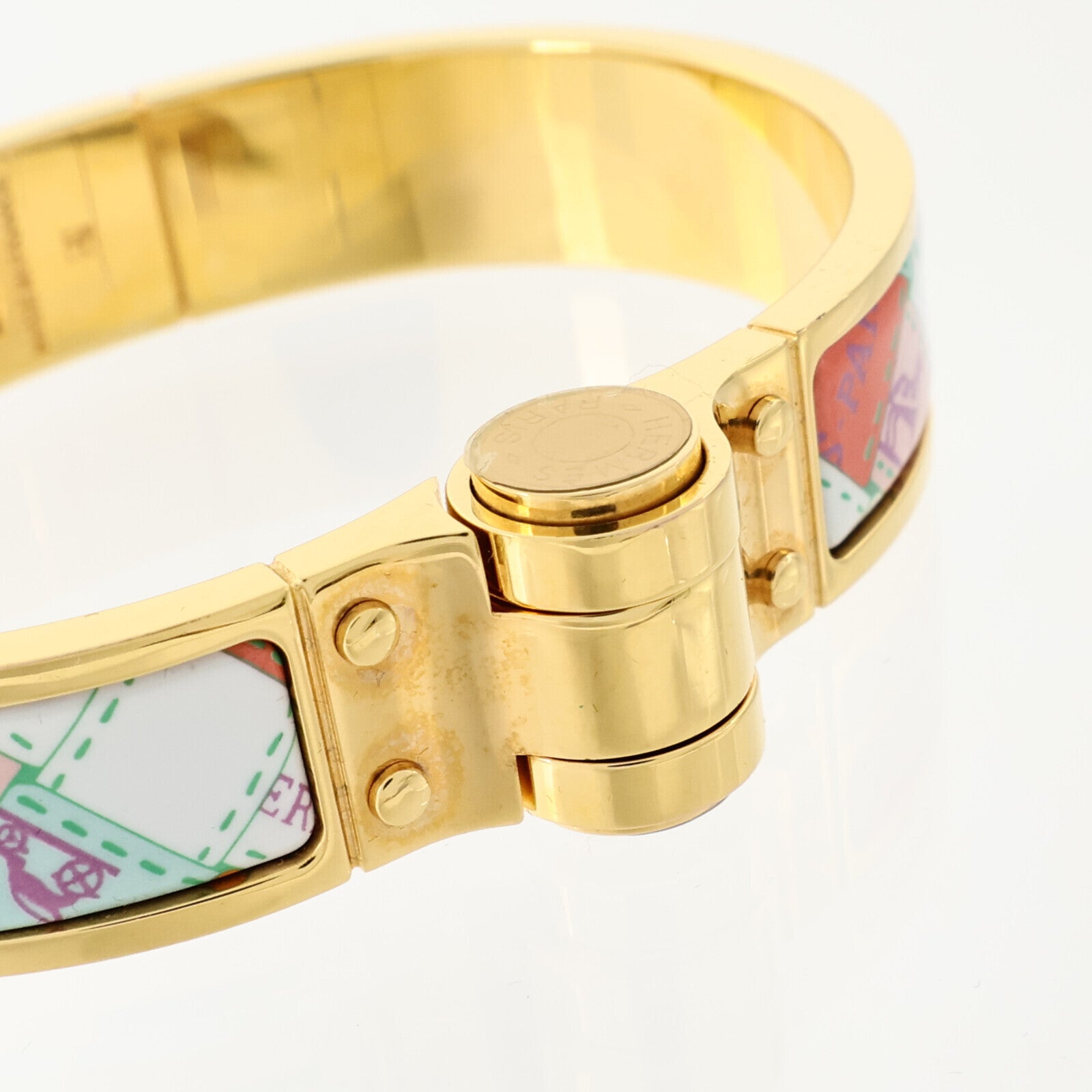 HERMES 金屬/琺瑯Charniere Bracelet手鐲