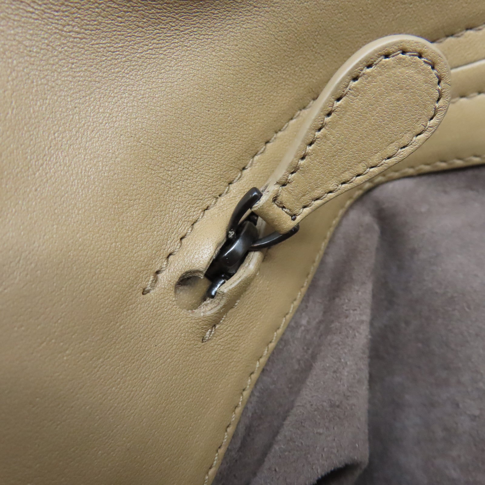 BOTTEGA VENETA 【激減優惠】織紋皮革Tote Bag肩背袋杏色