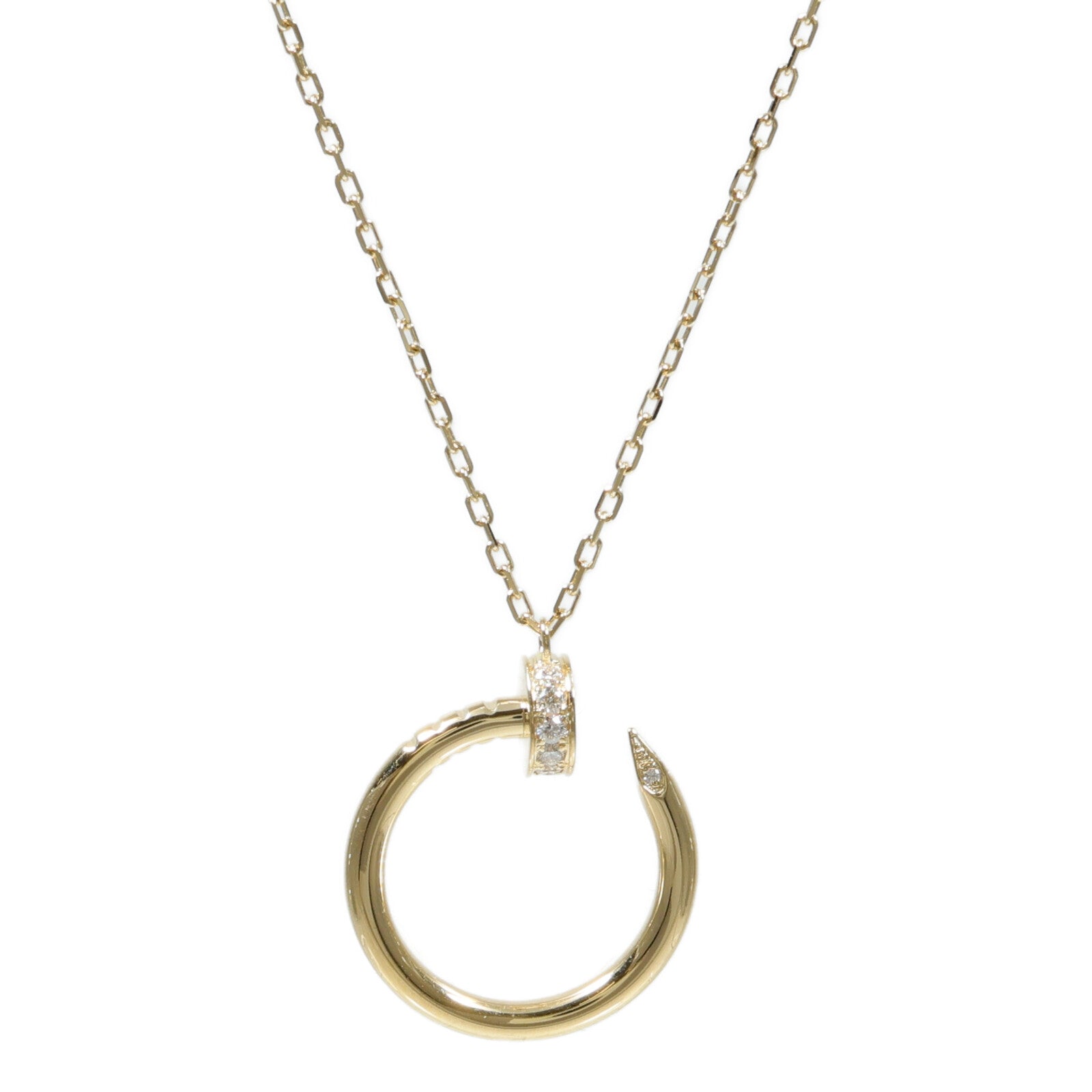 CARTIER 18K黃金Juste Un Clou Necklace鑽石項鍊