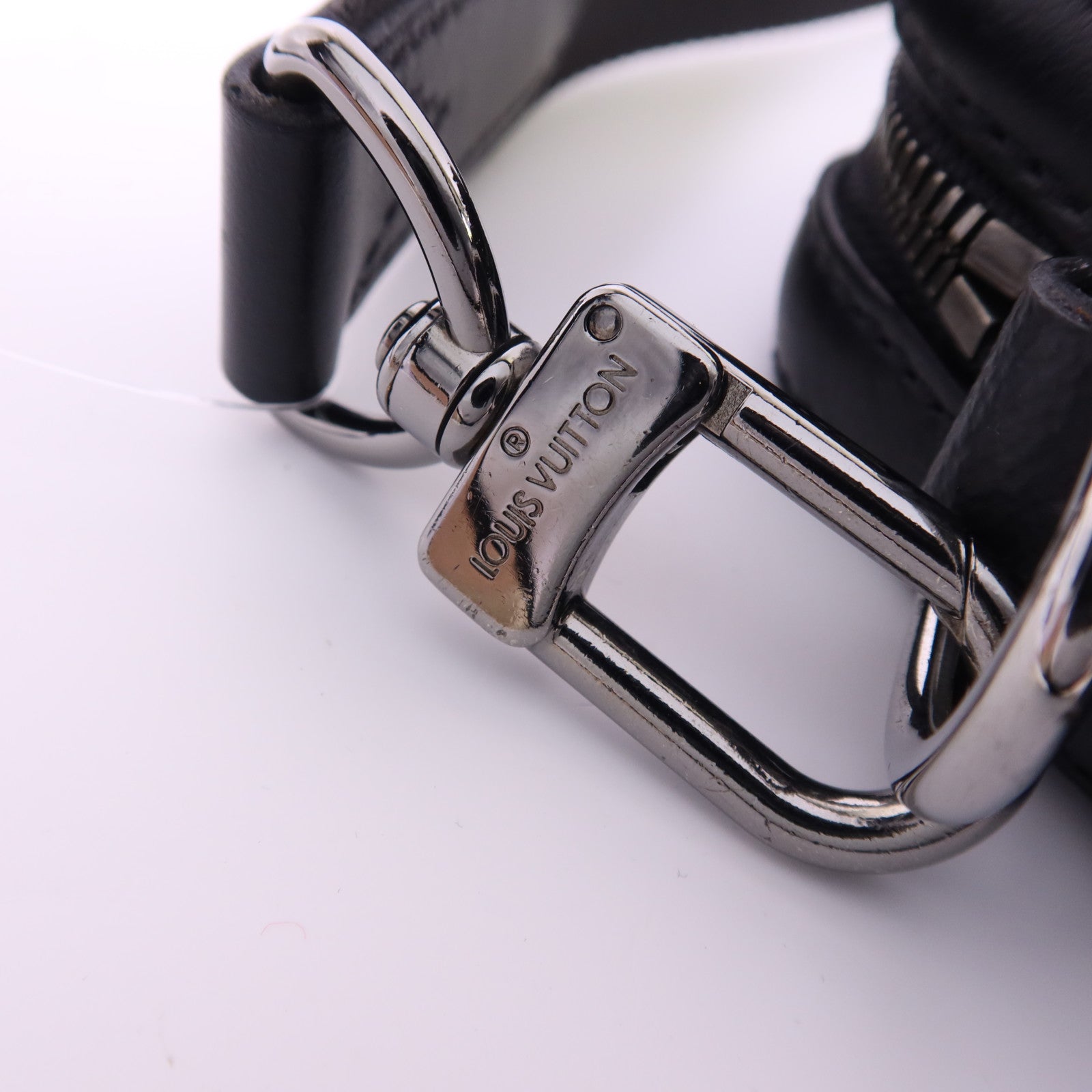 LOUIS VUITTON Monogram Eclipse Reverse Trio Messenger銀扣肩背袋灰色