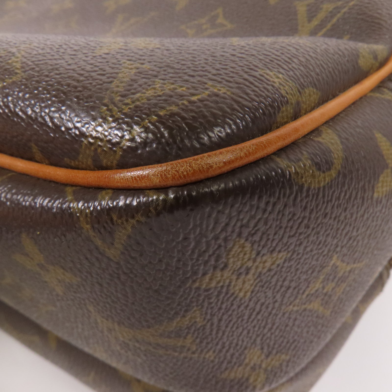 LOUIS VUITTON Monogram Reporter PM金扣肩背袋棕色
