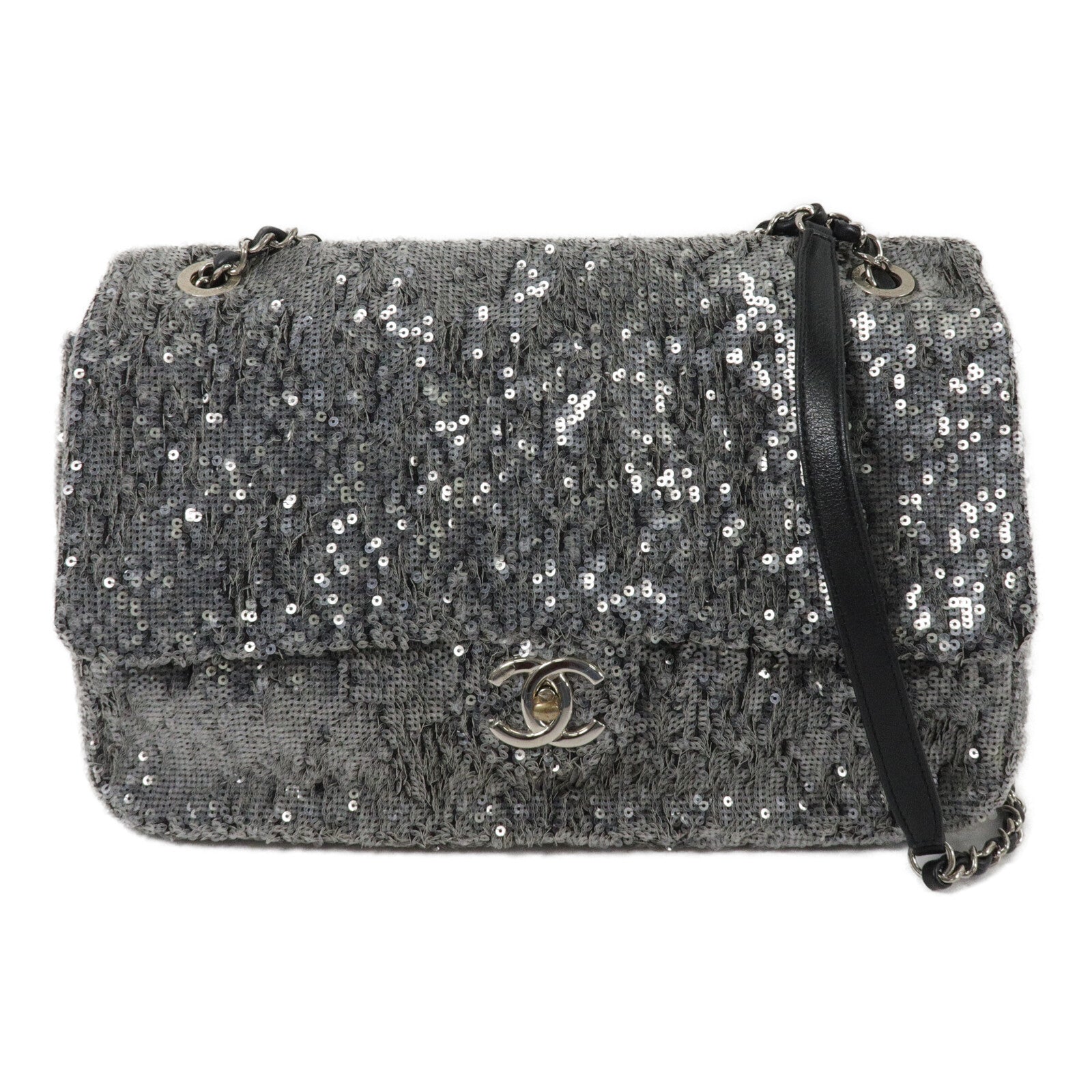 CHANEL Sequin Chain Shoulder鏈帶肩背袋