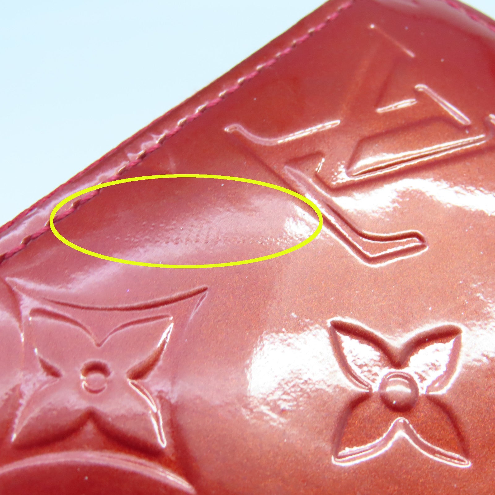 LOUIS VUITTON 【激減優惠】Monogram Vernis Zipper Long Wallet金扣長錢包紅色