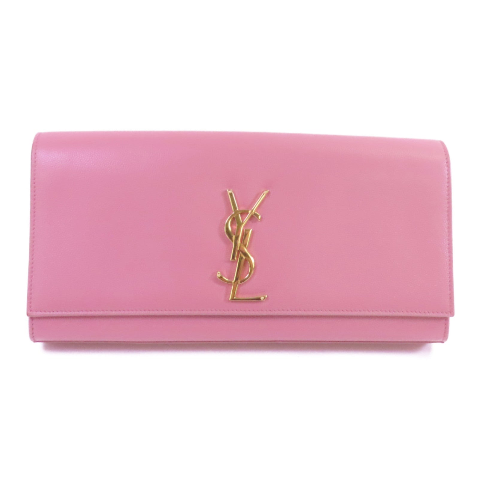 SAINT LAURENT 牛皮皮革Clutch金扣手拿包
