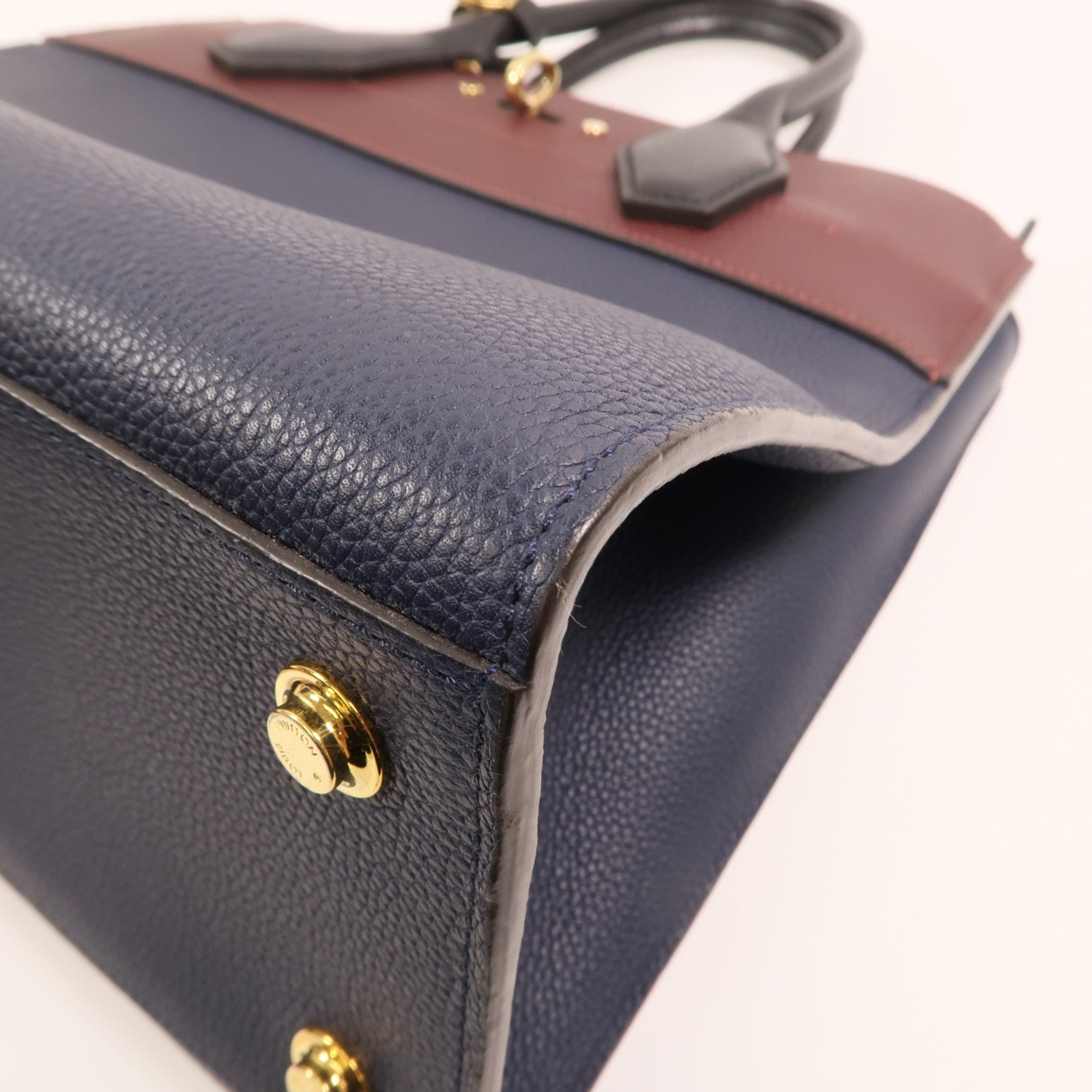 LOUIS VUITTON 牛皮皮革City Steamer MM金扣手挽肩背兩用袋