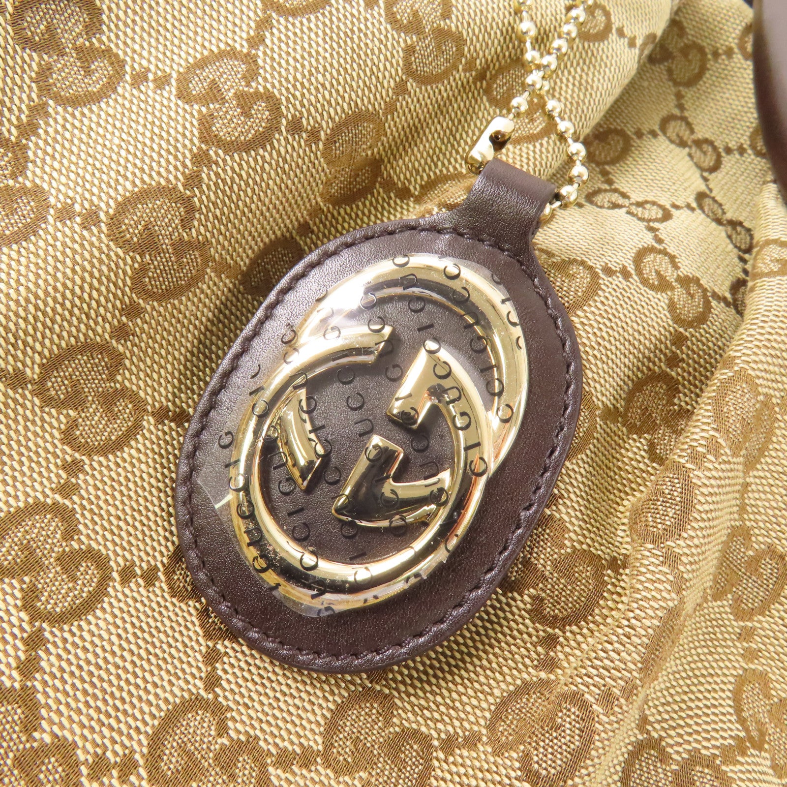 GUCCI 帆布Handbag金扣手挽袋