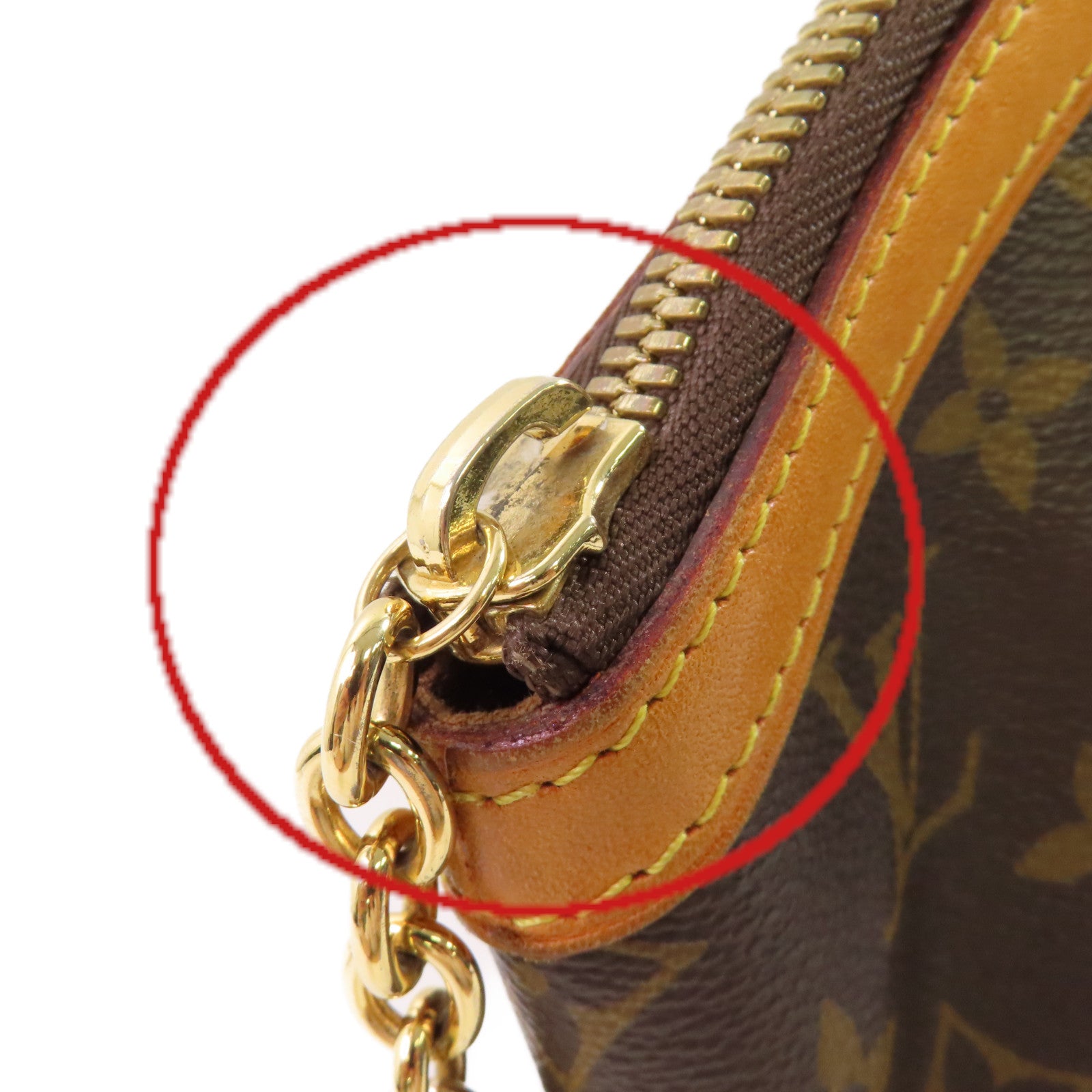 LOUIS VUITTON 【激減優惠】Monogram Tivoli GM Hand Bag金扣手挽袋啡色