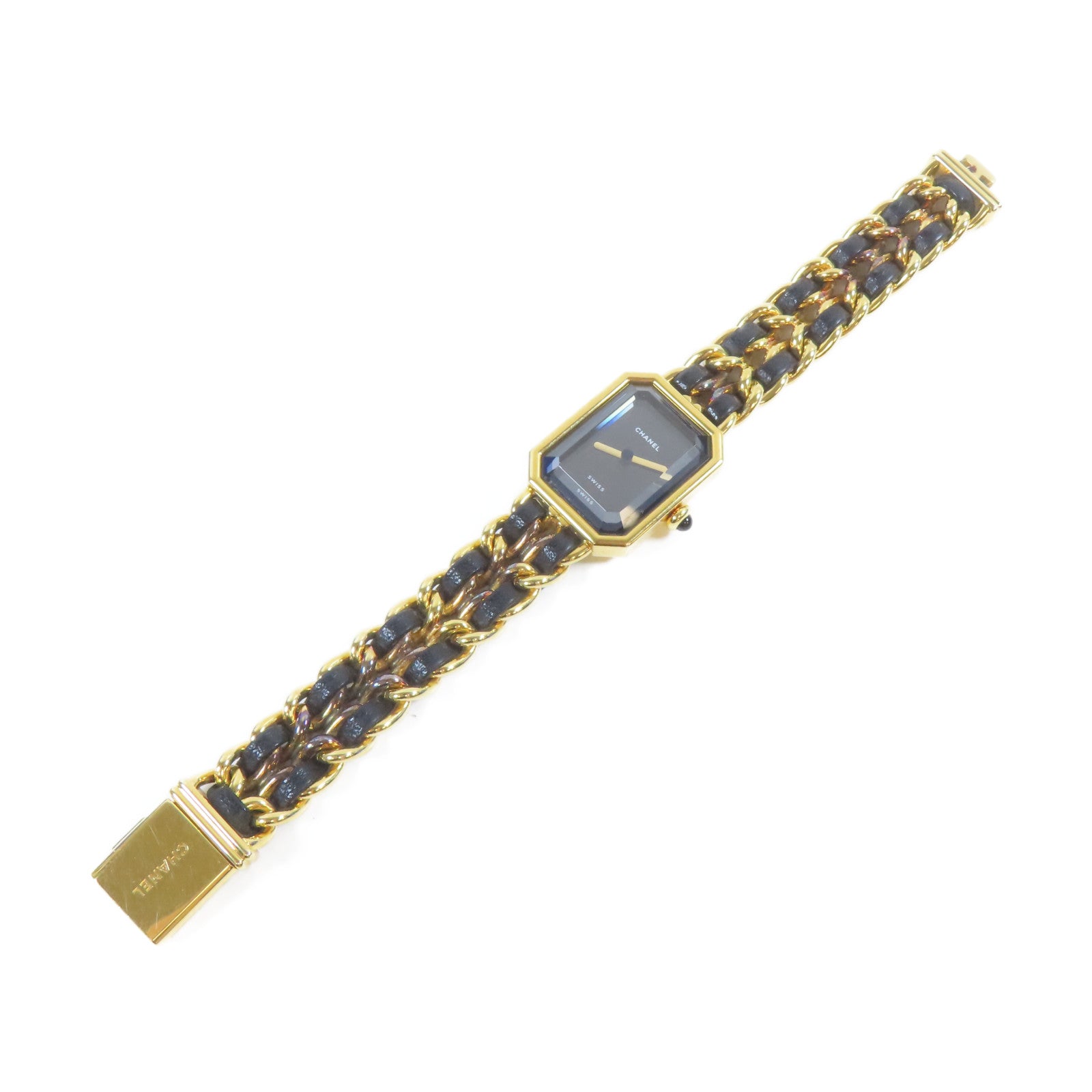 CHANEL Premiere M鍍金手錶石英機芯黑色