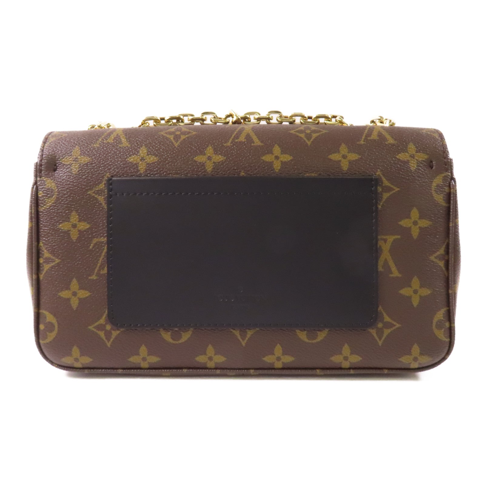 LOUIS VUITTON Monogram Marceau金扣鏈帶肩背袋棕色