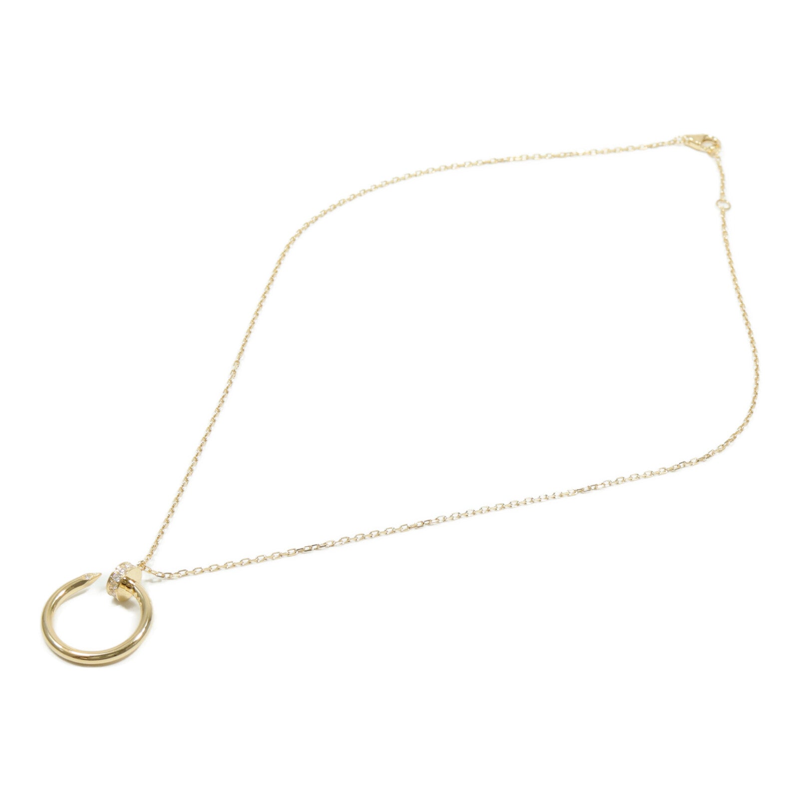 CARTIER 18K黃金Juste Un Clou Necklace鑽石項鍊