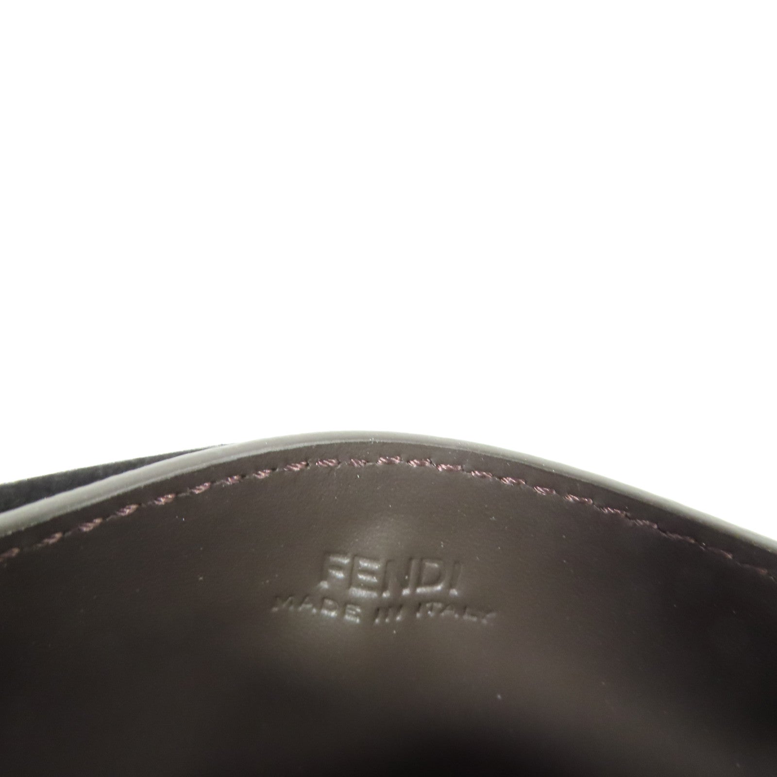 FENDI 牛皮皮革/塗層帆布FF Squared Card Holder銀扣卡片套