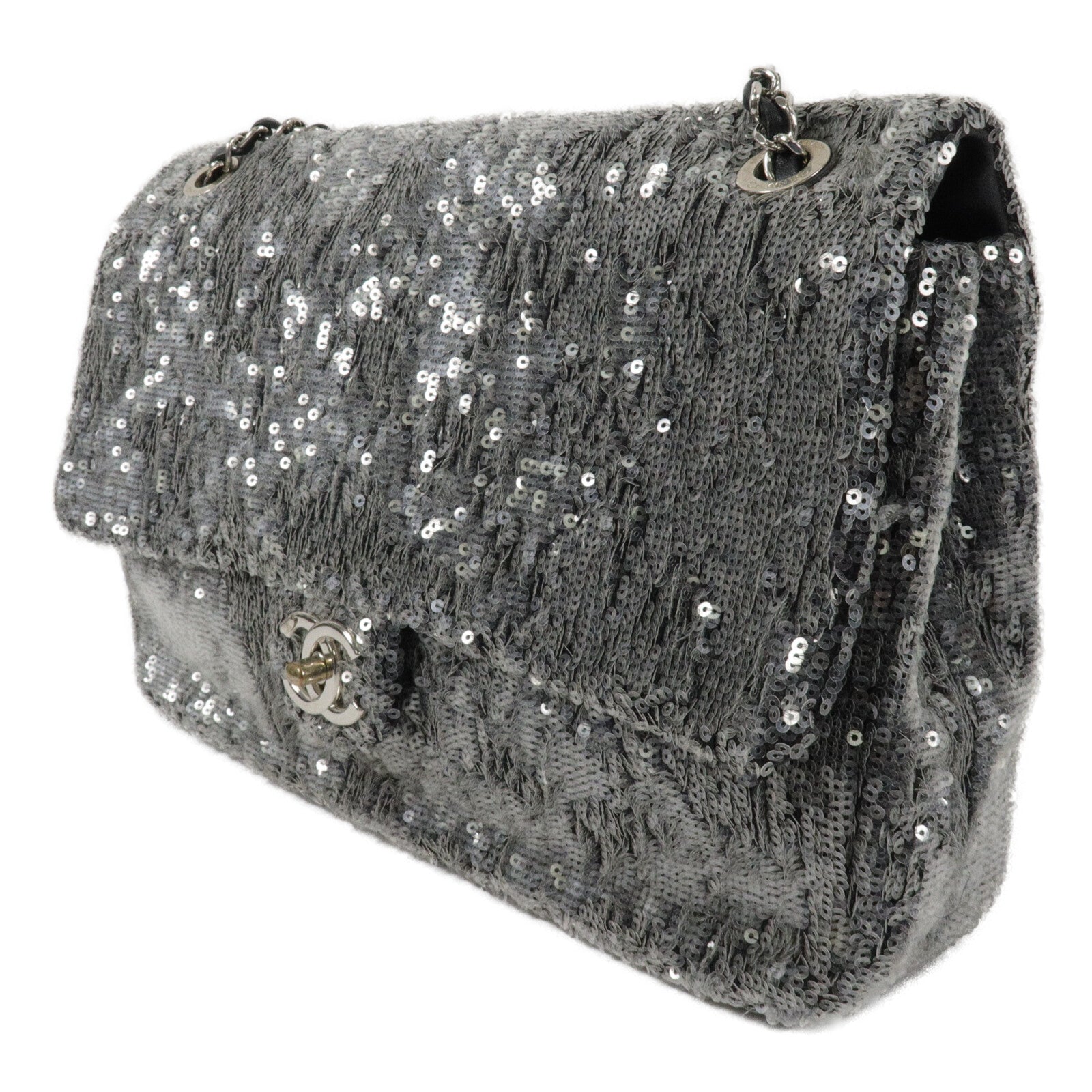 CHANEL Sequin Chain Shoulder鏈帶肩背袋