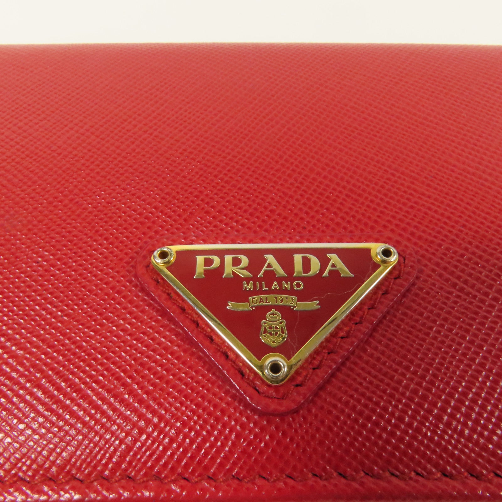 PRADA 【激減優惠】Saffiano皮革Long Wallet金扣長錢包
