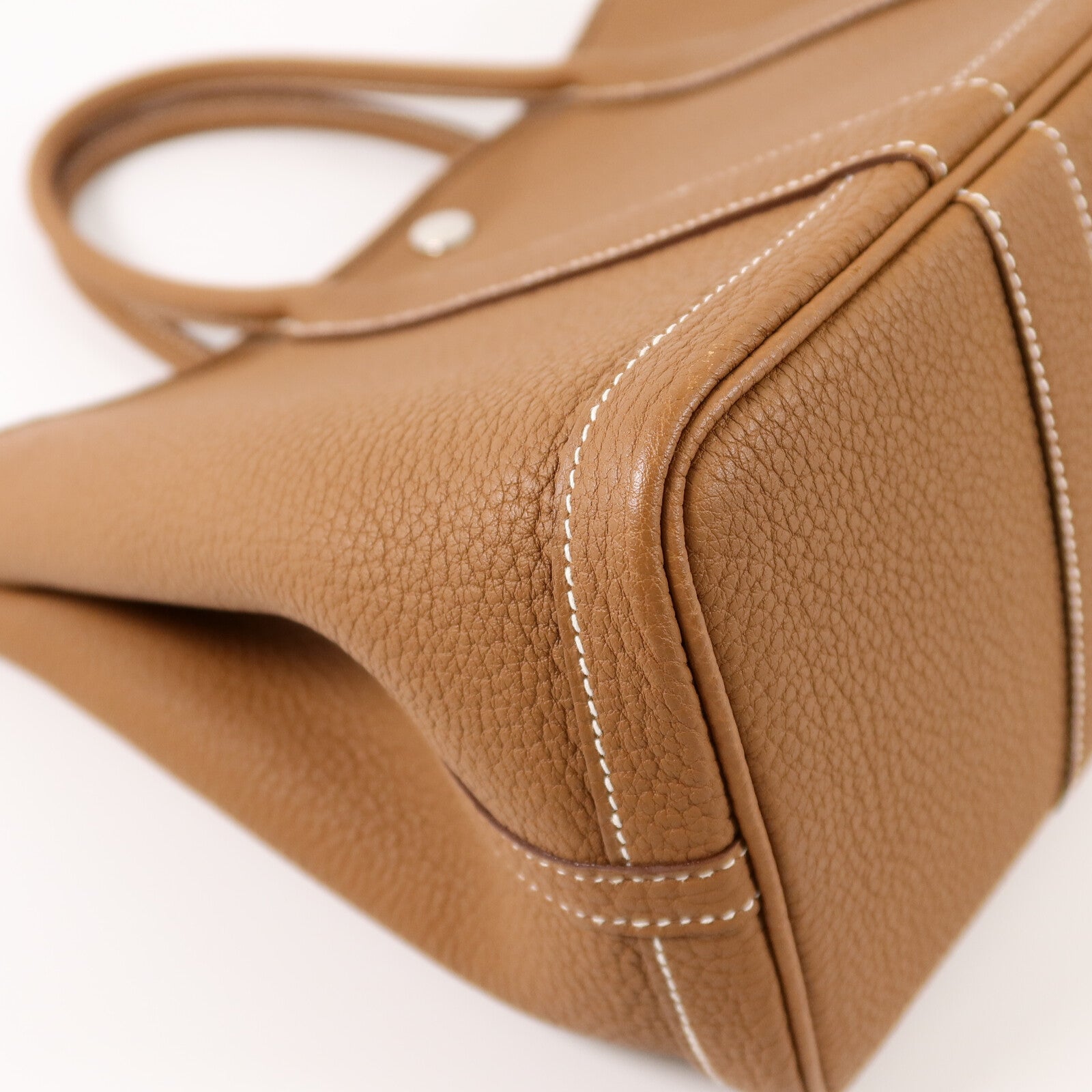 HERMES Negonda皮革Garden Party TPM手挽袋Gold