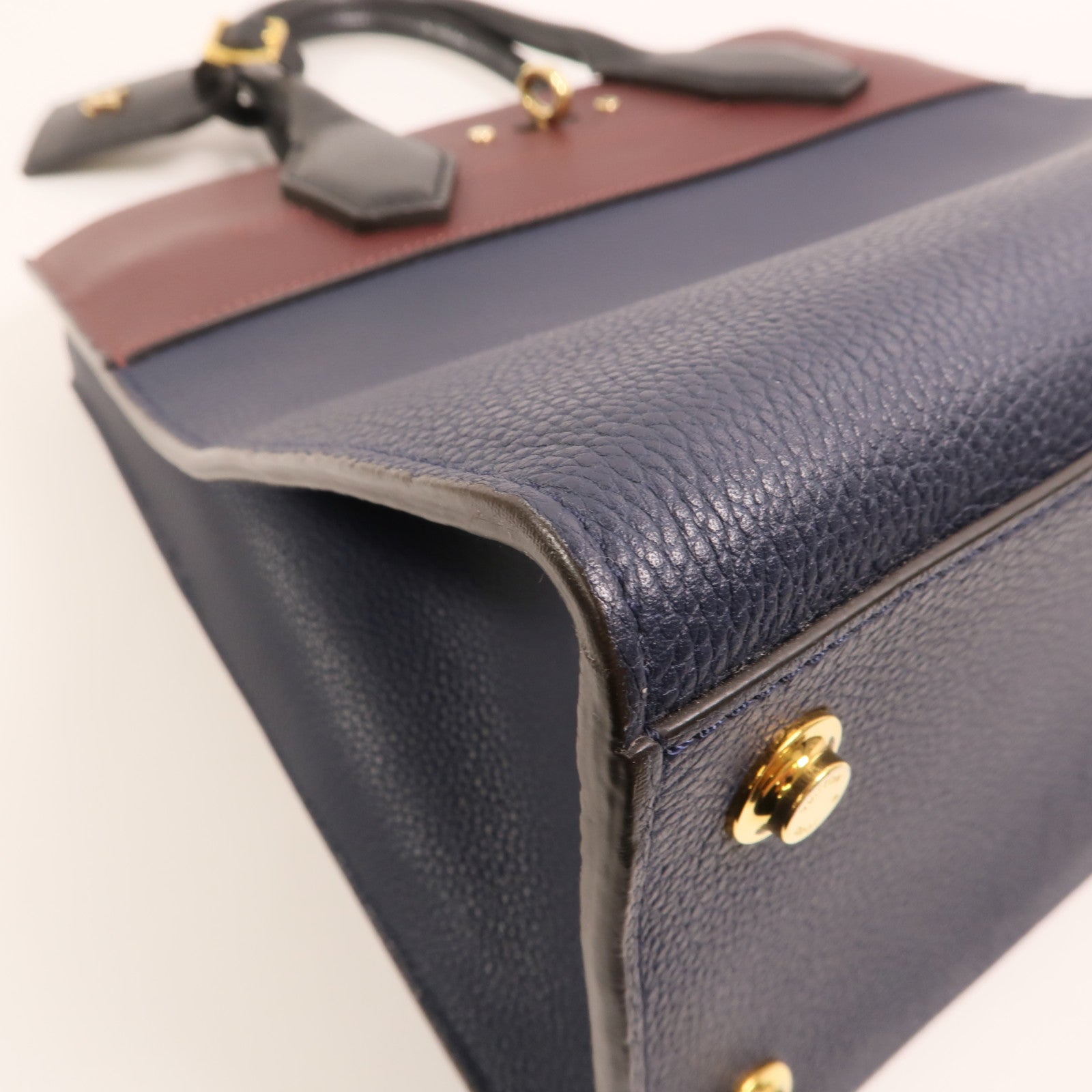 LOUIS VUITTON 牛皮皮革City Steamer MM金扣手挽肩背兩用袋