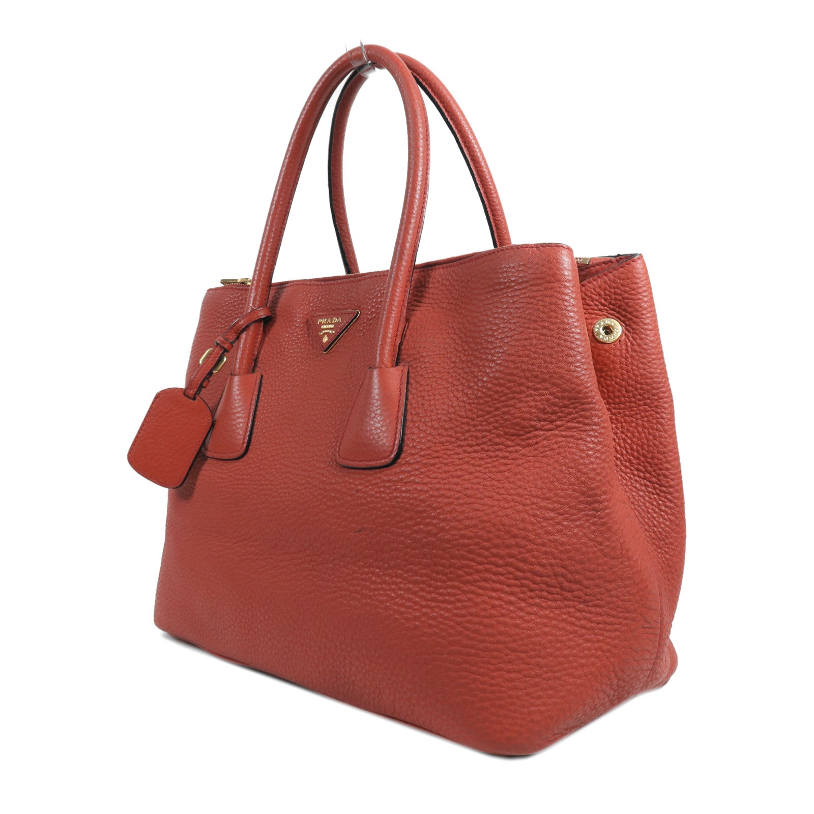 PRADA 牛皮皮革Shoulder Bag金扣手挽肩背兩用袋