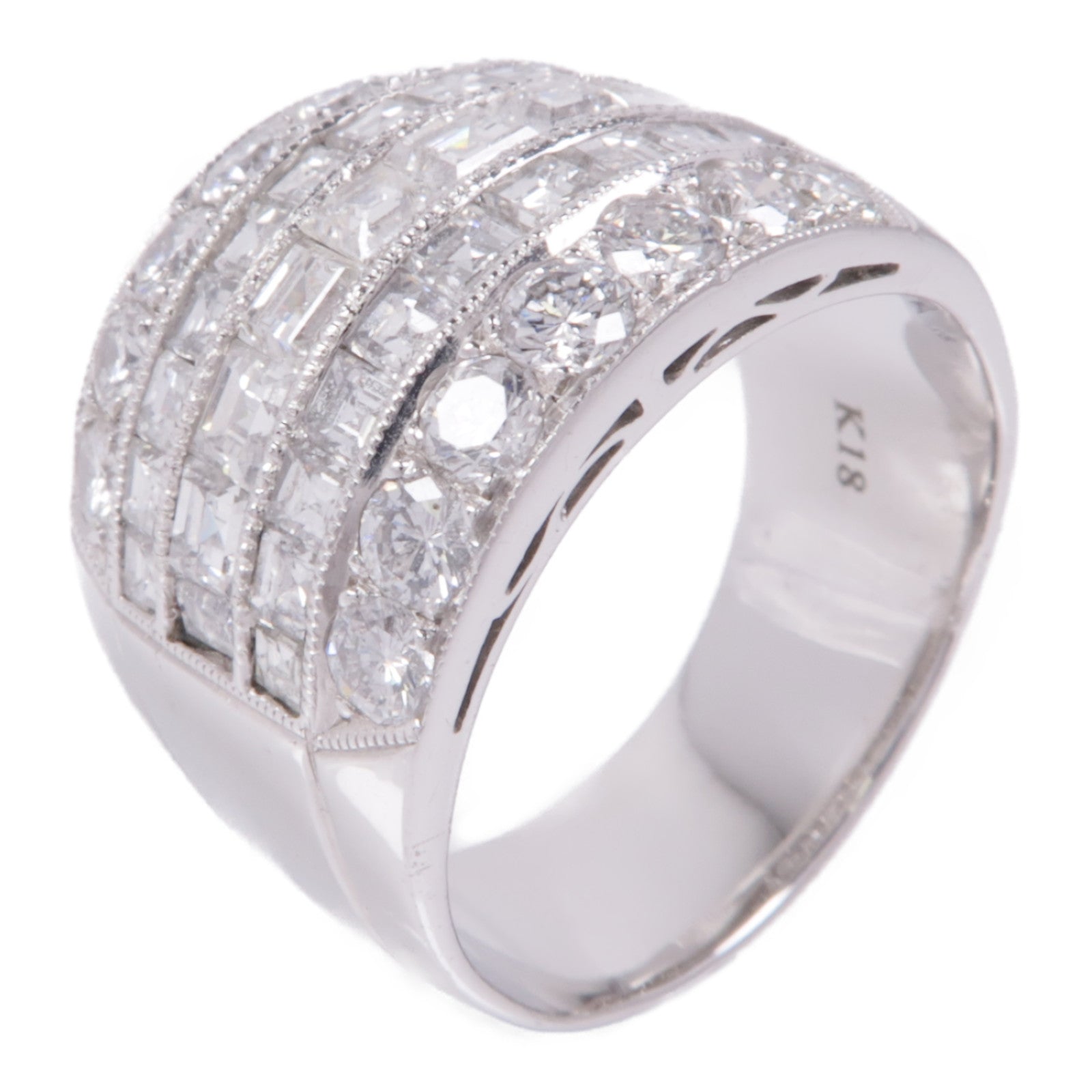 JEWELRY 【激減優惠】18K白金Diamond Ring鑽石戒指US#9