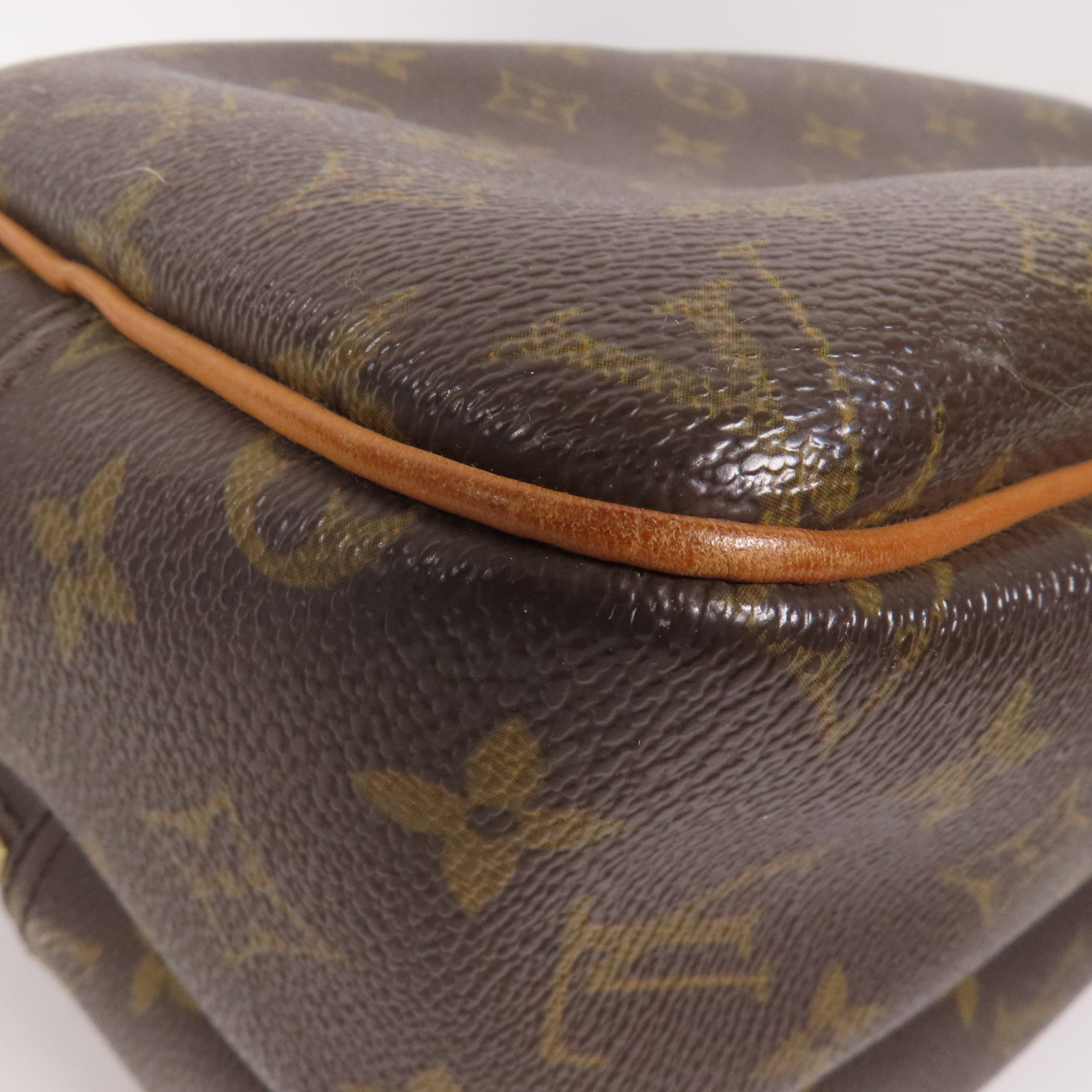 LOUIS VUITTON Monogram Reporter PM金扣肩背袋棕色