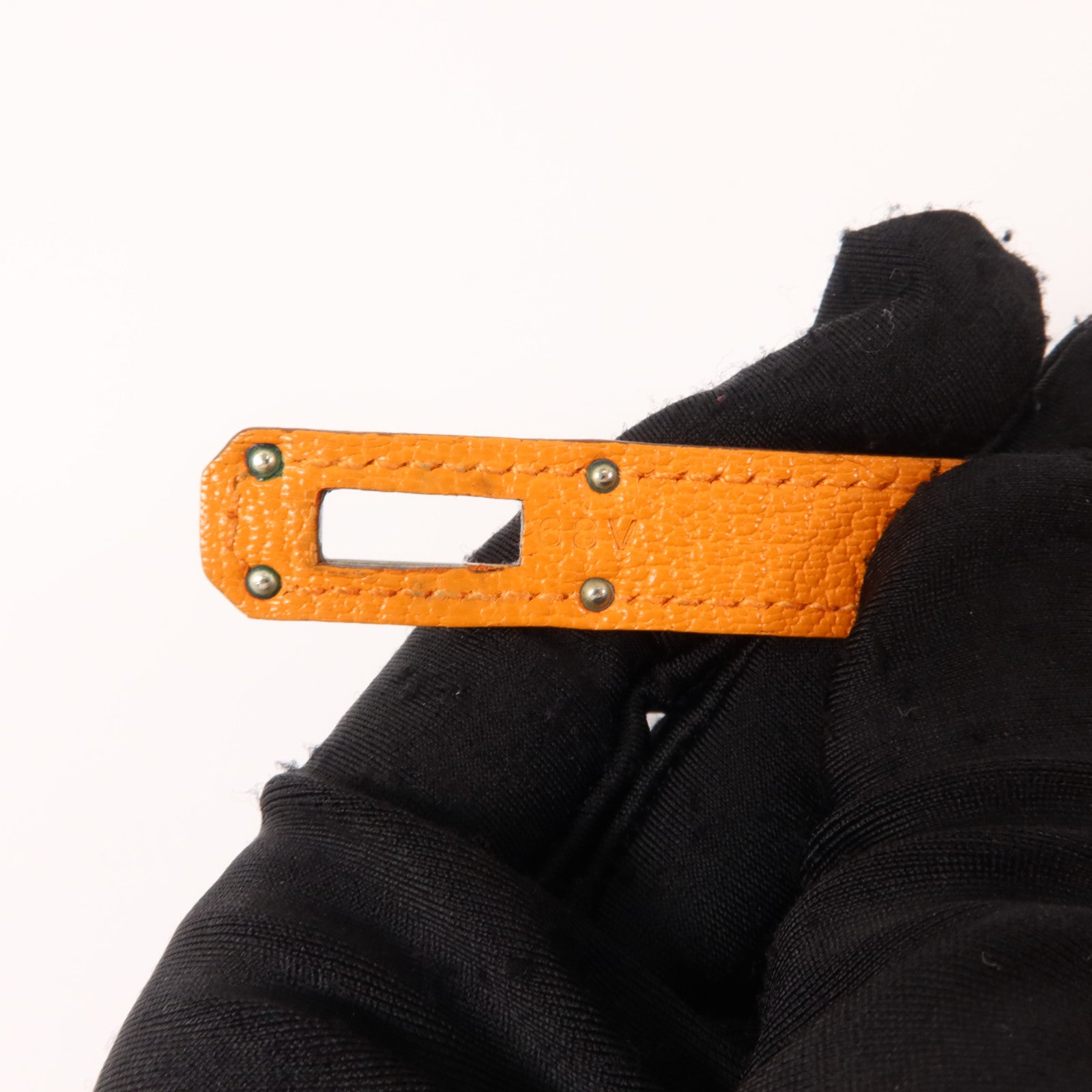 HERMES Chevre皮革Kelly Long Wallet長錢包Orange
