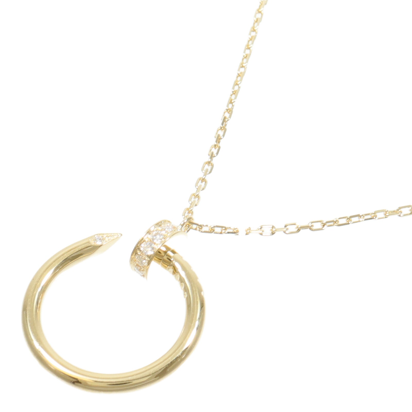 CARTIER 18K黃金Juste Un Clou Necklace鑽石項鍊