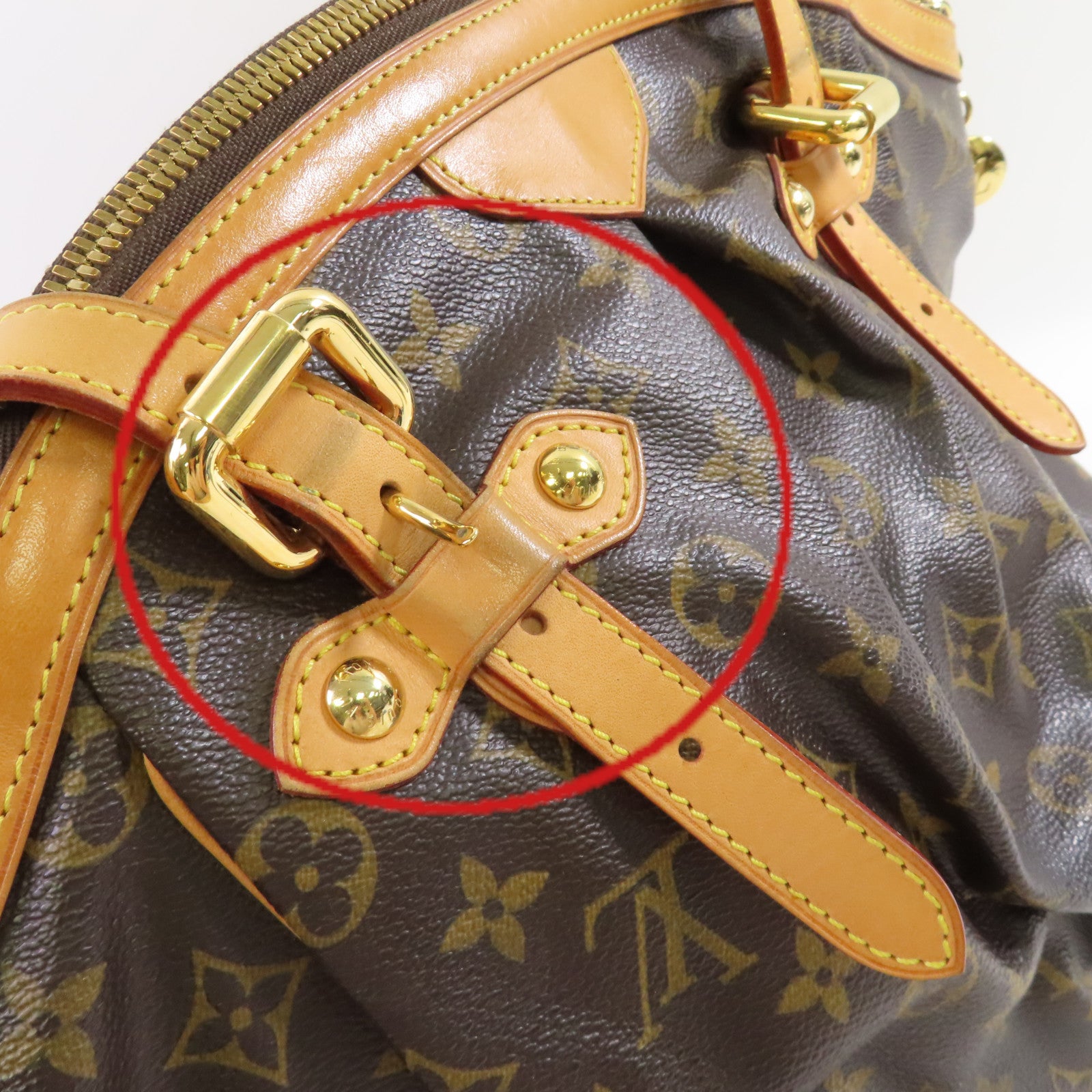 LOUIS VUITTON 【激減優惠】Monogram Tivoli GM Hand Bag金扣手挽袋啡色