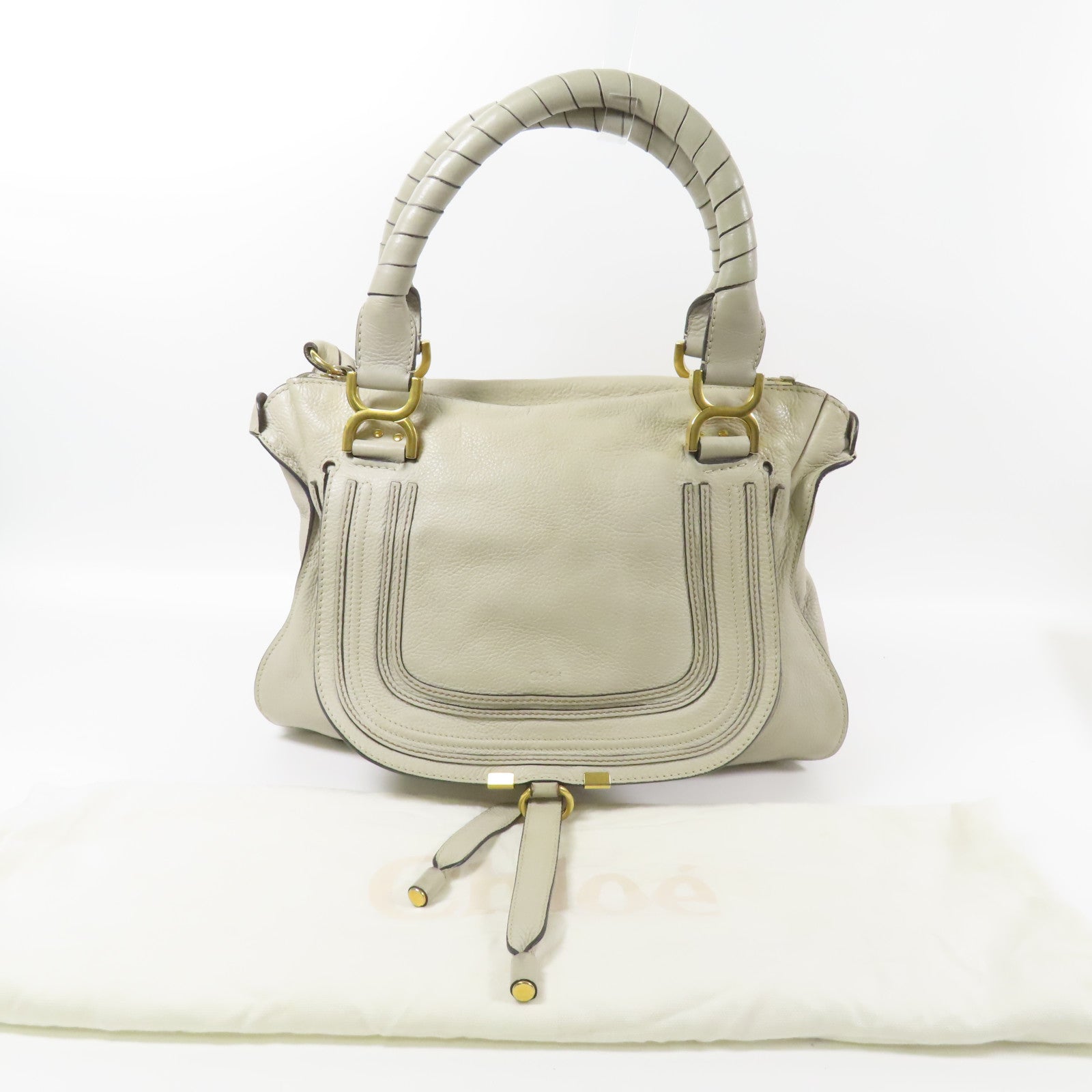 Chloe 牛皮皮革Marcie金扣肩背袋