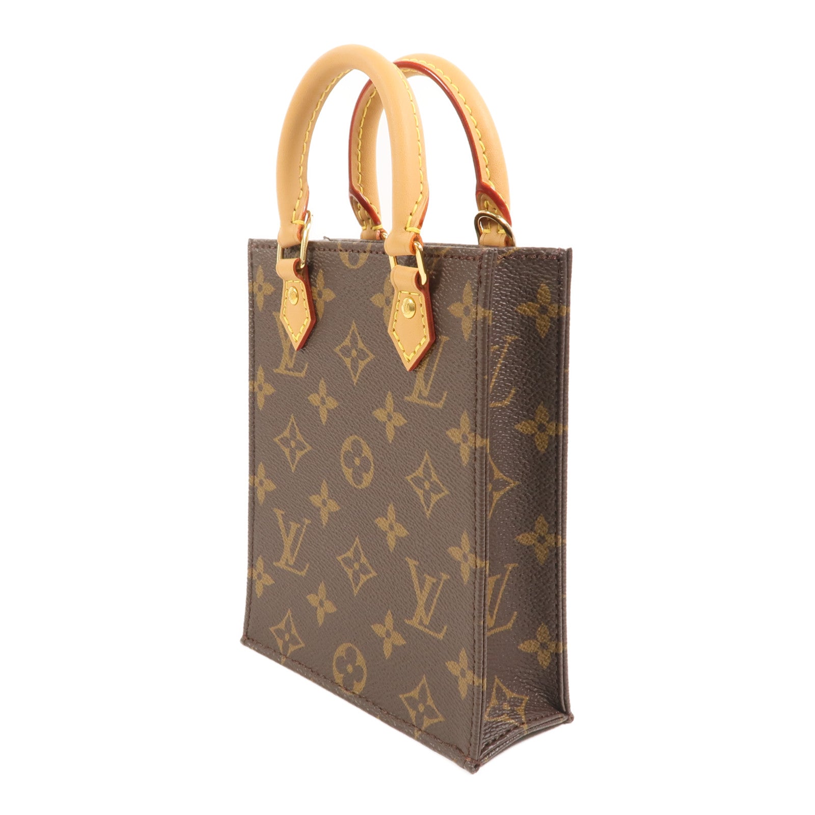 LOUIS VUITTON Monogram Petit Sac Plat手挽肩背兩用袋